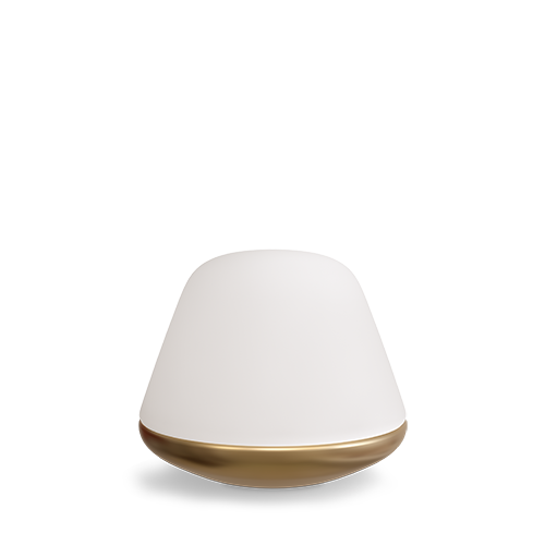 Herstal - Bloom Bordslampa Ø20 Mässing/Opal - Guld