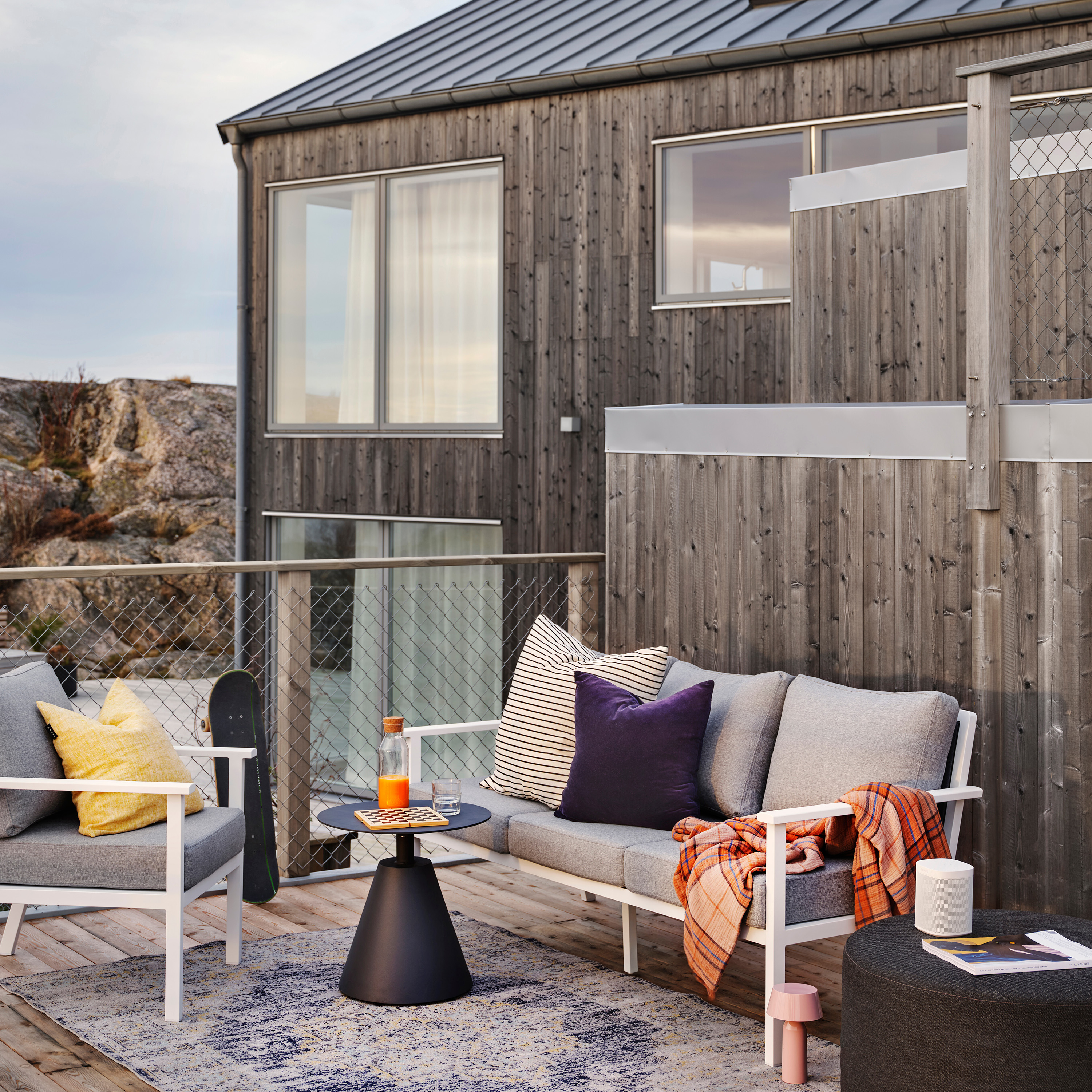 Brafab Samvaro Loungestol Vit/Pearl Grey 69cm