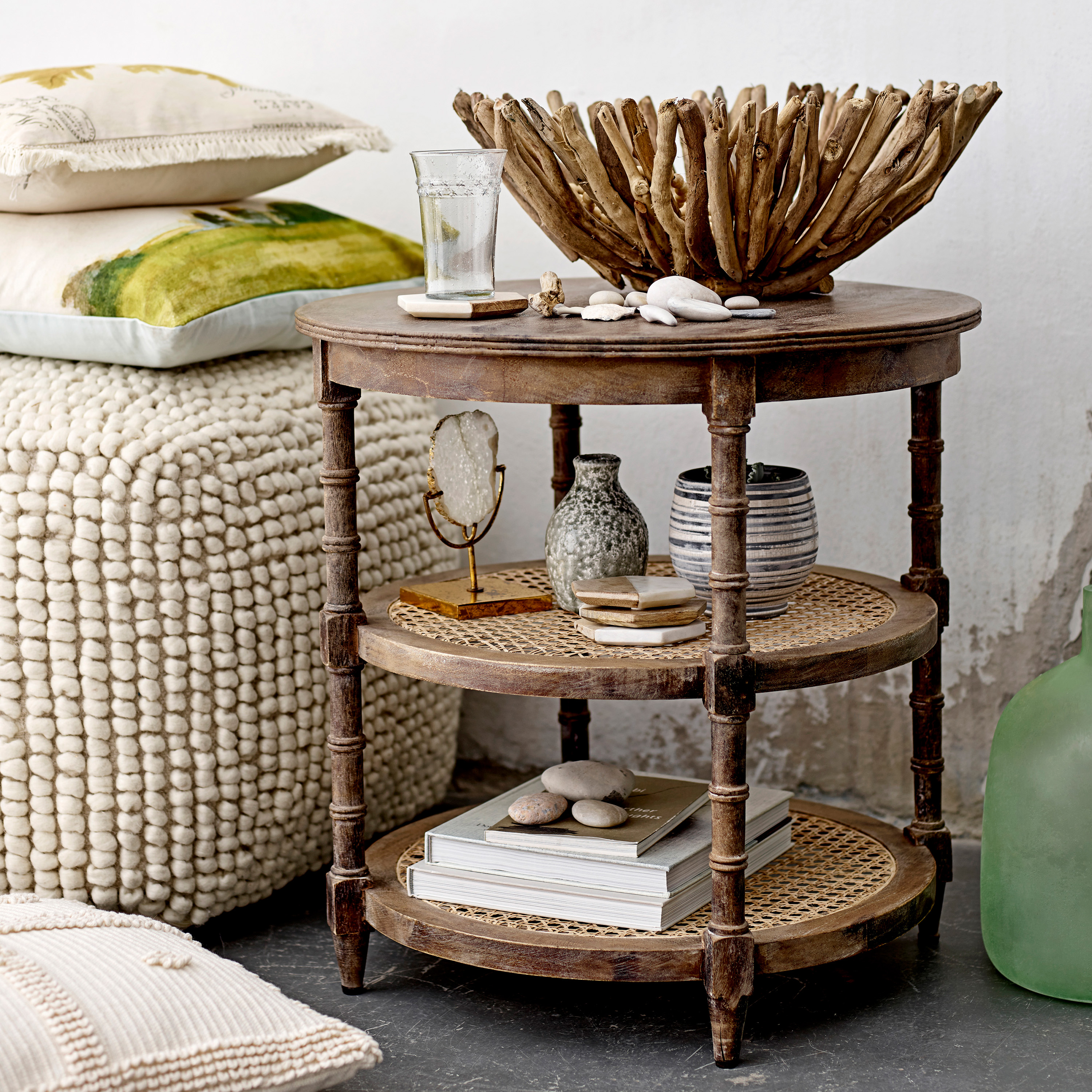 Bloomingville Suna Sittpuff Ull Nature