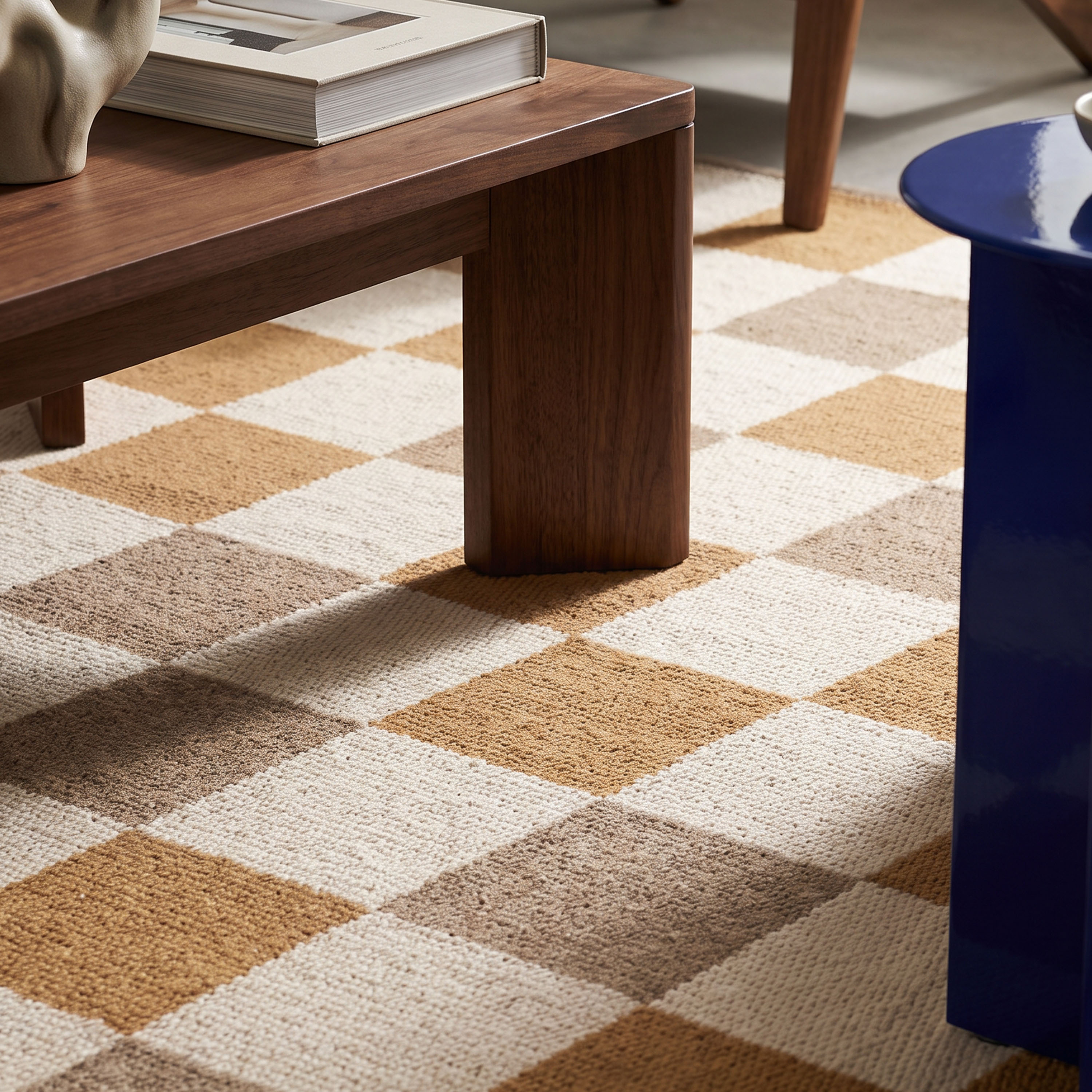 Classic Collection Checked Ullmatta Yellow/Natural 200x300