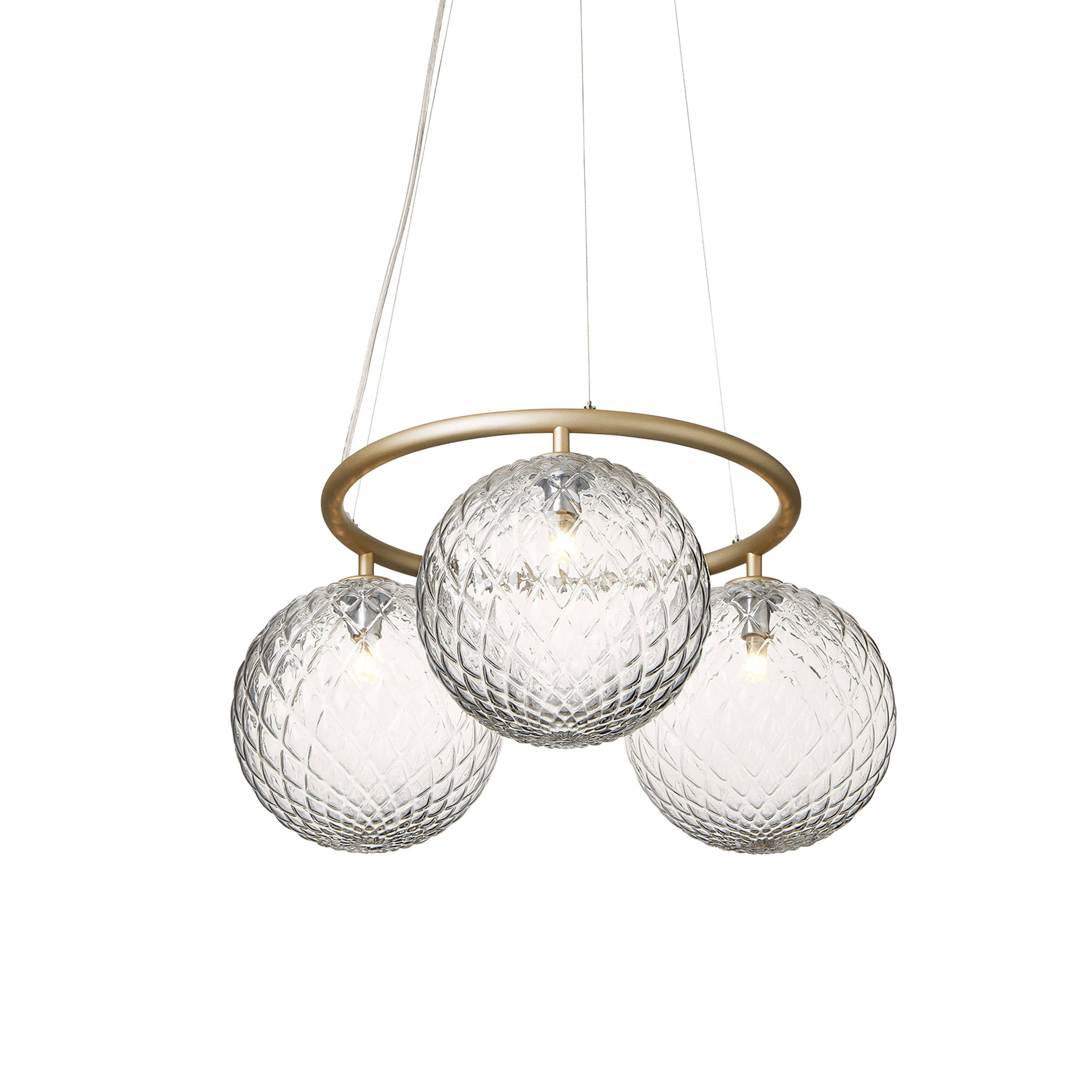 Nuura Miira 3 Circular Taklampa Brass/Optic Clear