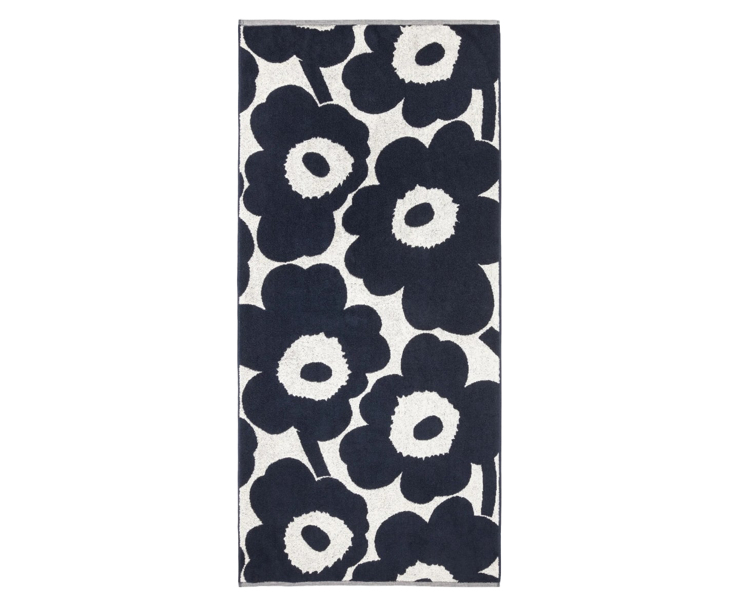 Marimekko Unikko Handtuch Dunkelblau 70x150