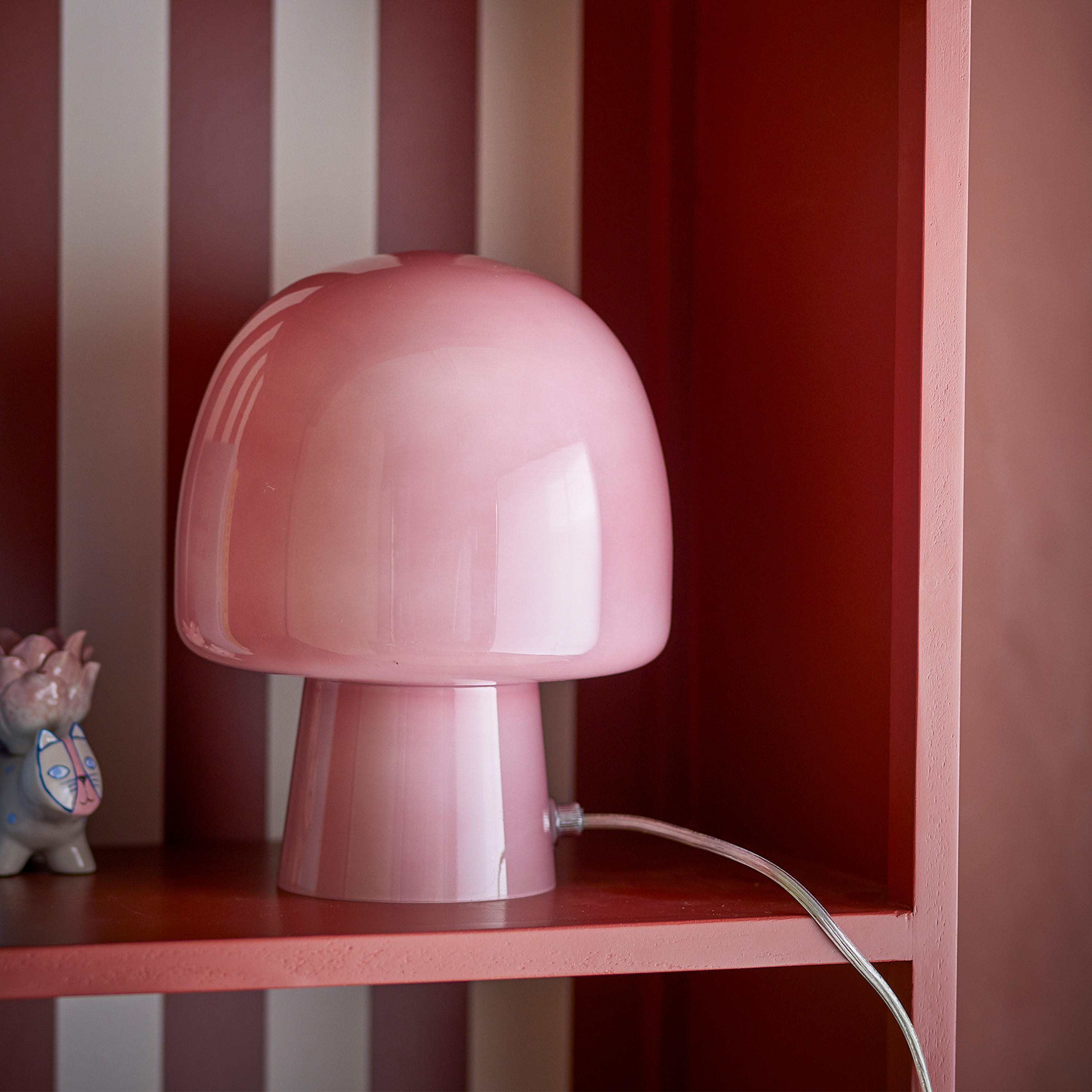 Bloomingville Paddy Bordlampe Glass Rose