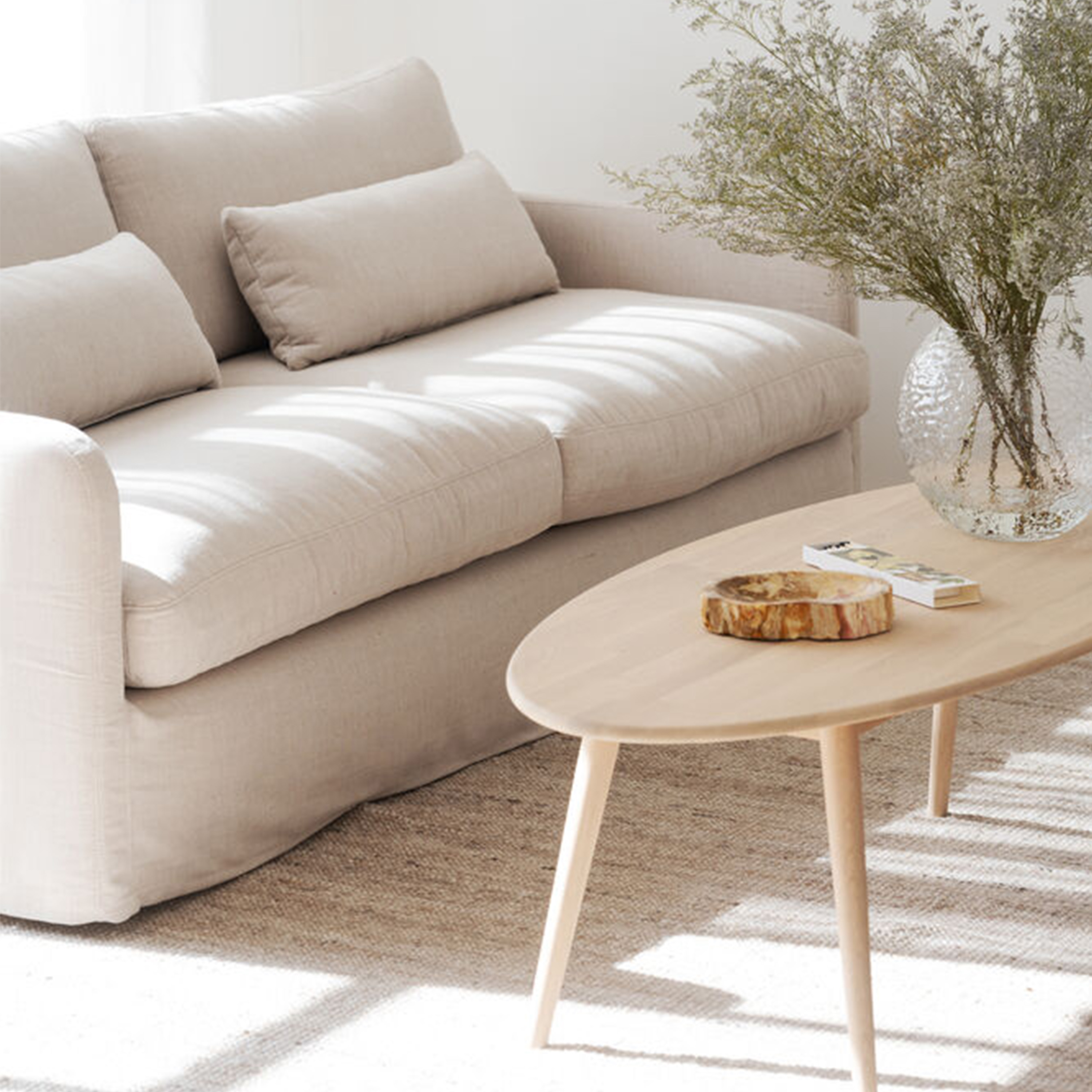 Rowico Home Tompkins Couchtisch Weißpigmentiert 150x60cm