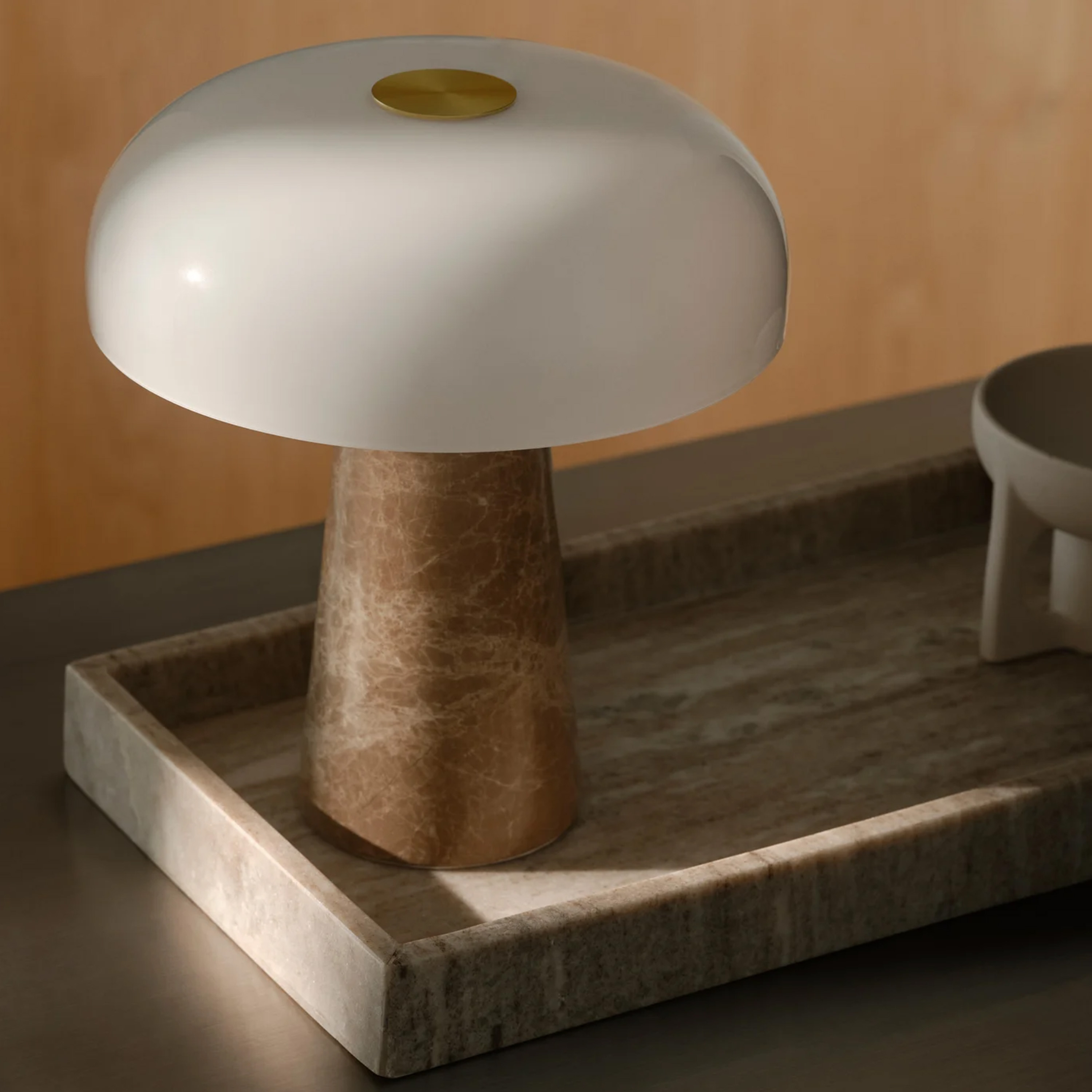 Design For The People Glossy Mini Tischlampe Beige 24cm