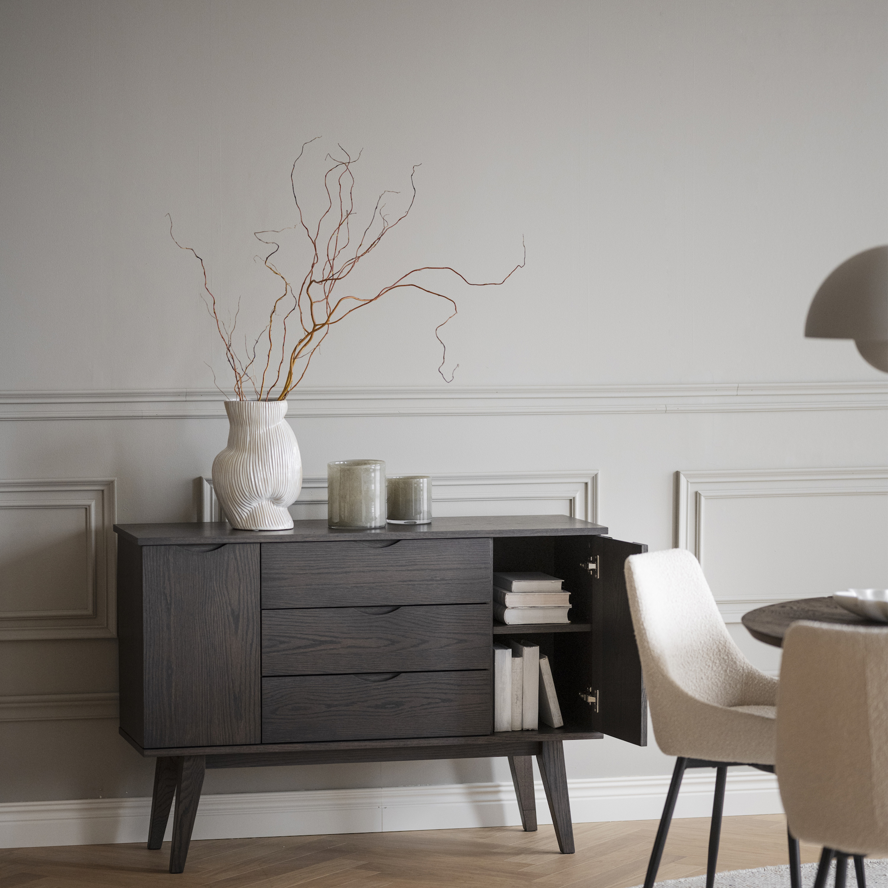 Rowico Home Filippa Sideboard Dunkelbraun 122cm