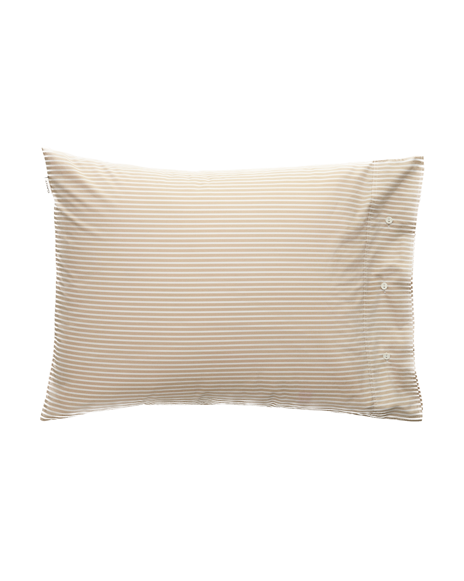 GANT Home - Shirt Stripe Örngott Dry Sand 50x60 - Beige