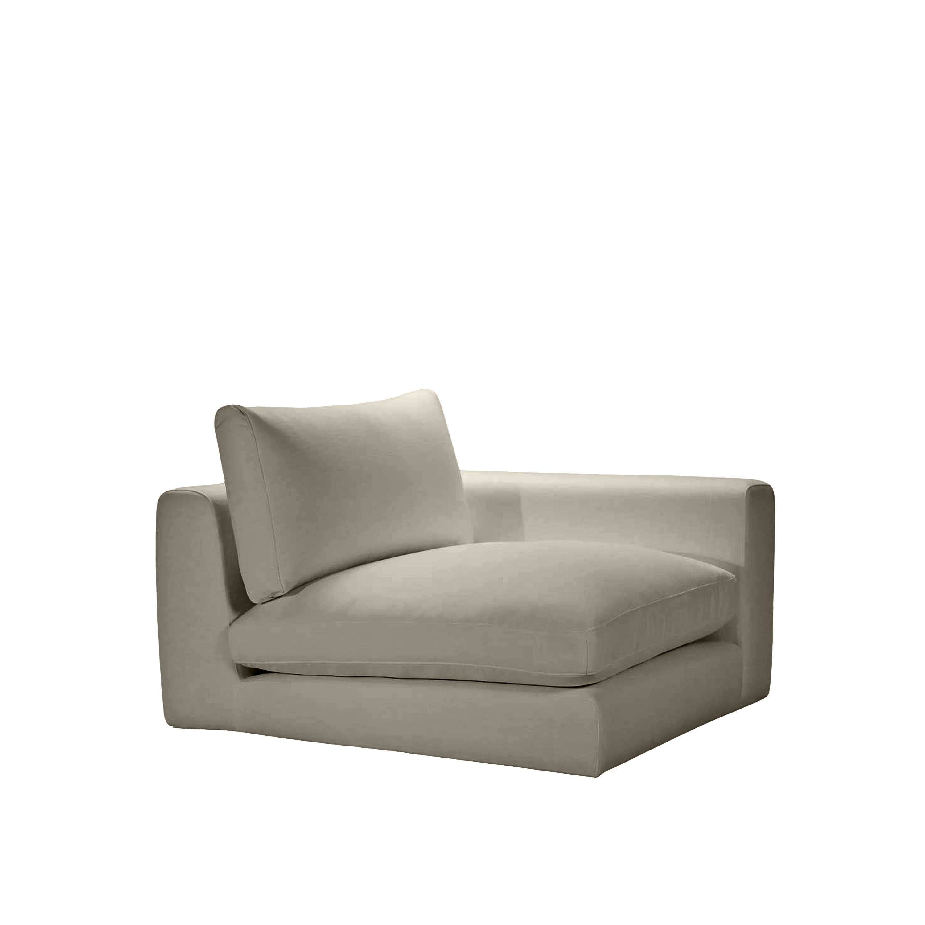 Capri 1-sits Soffmodul Höger Armstöd Taupe 107cm