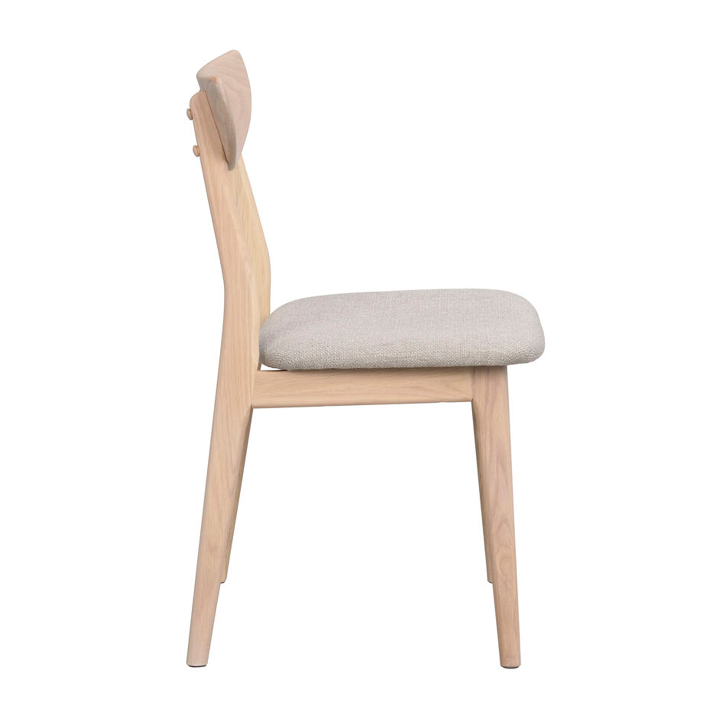 Rowico Home Rodham Matstol Vitpigment Ek/Gråbeige