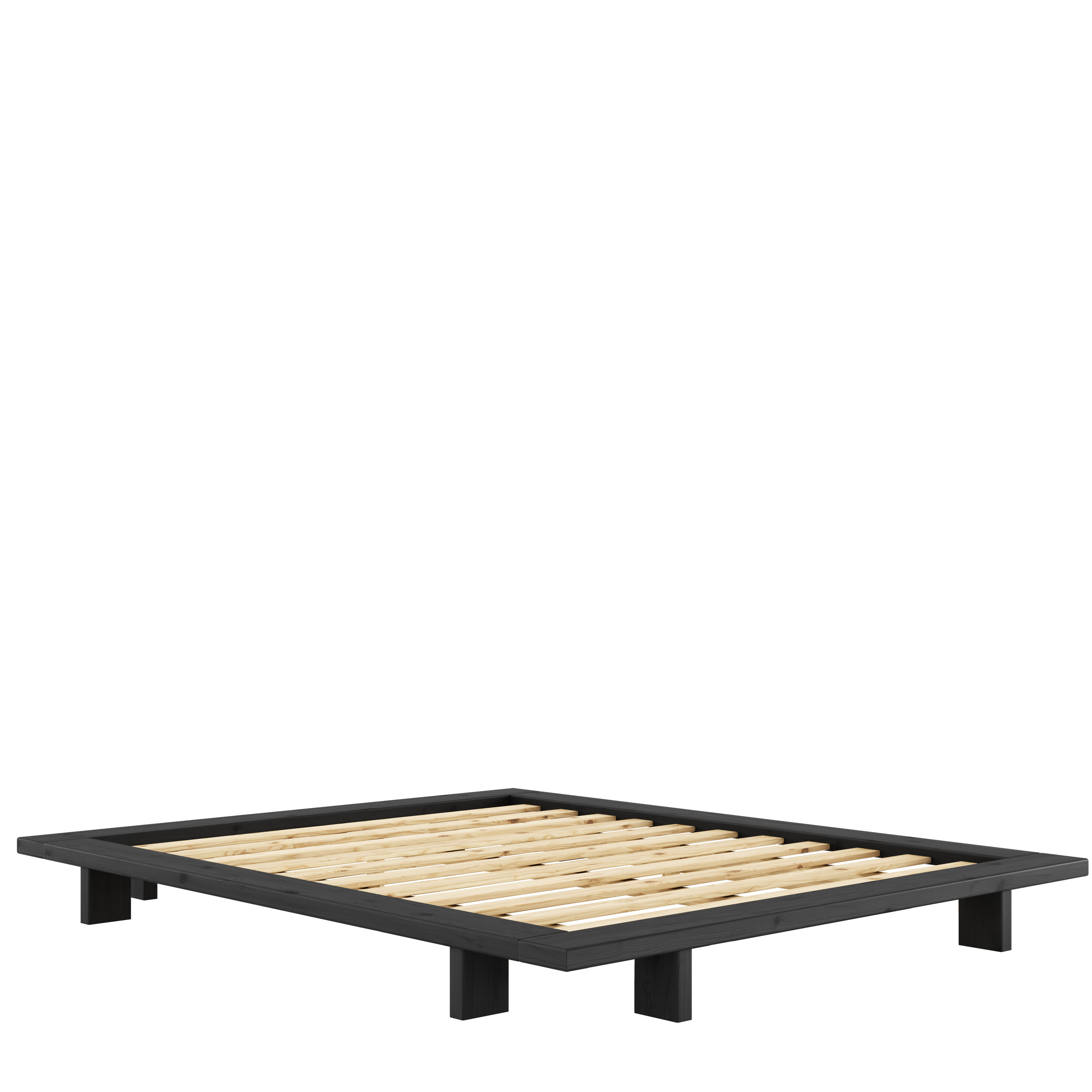 Japan Bettgestell Schwarz 160cm