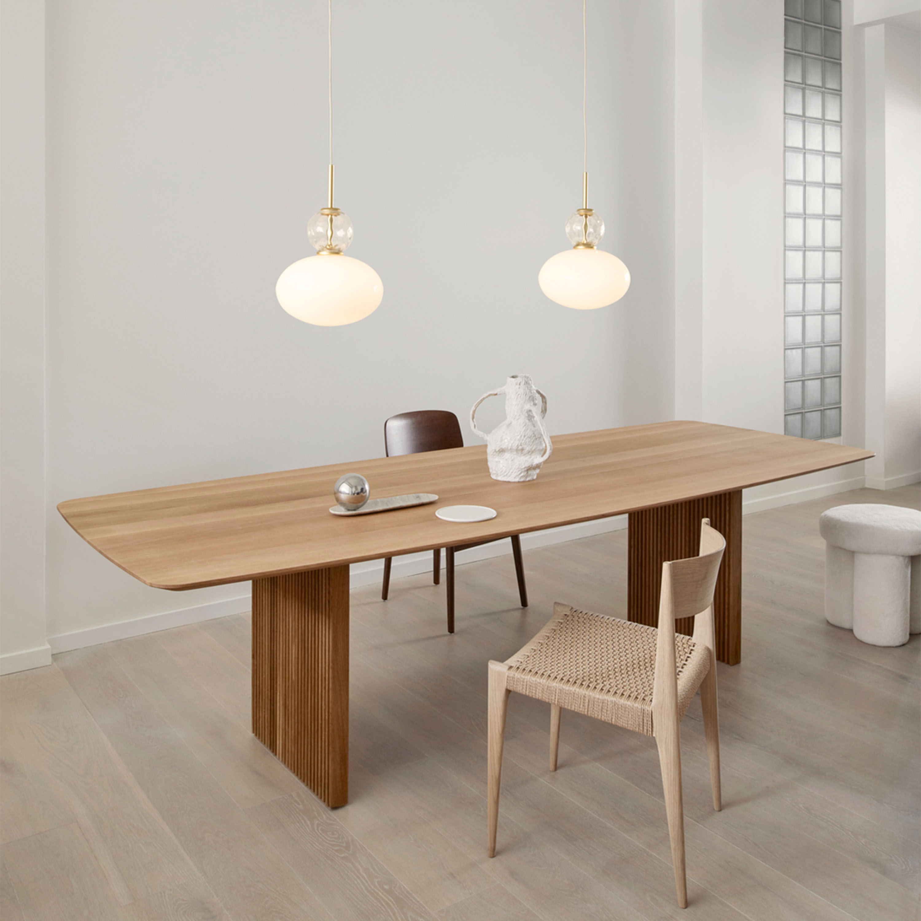 Nuura Rizzatto 32 Taklampa Satin Brass/Opal