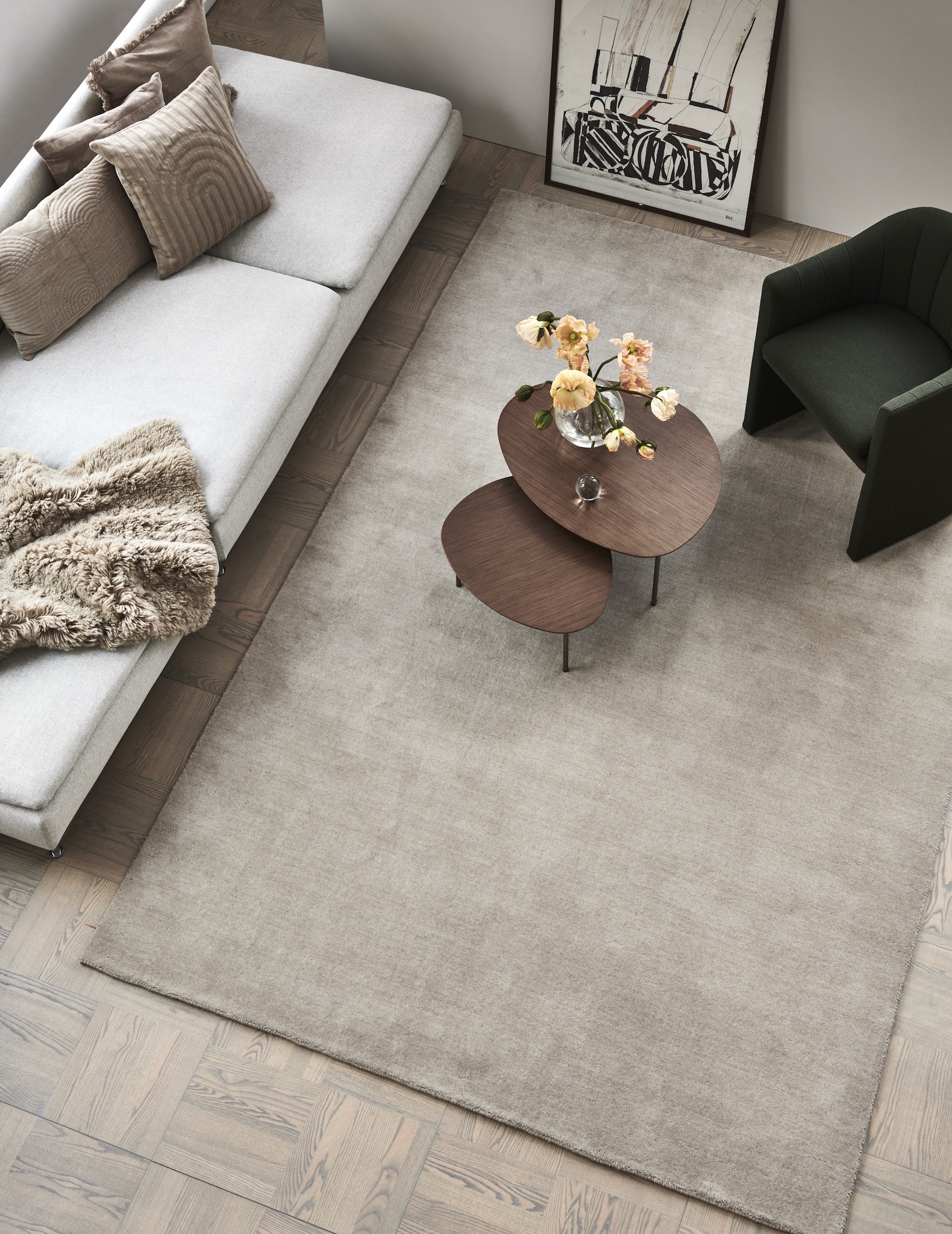 Classic Collection Solid Ullteppe Beige 200x300