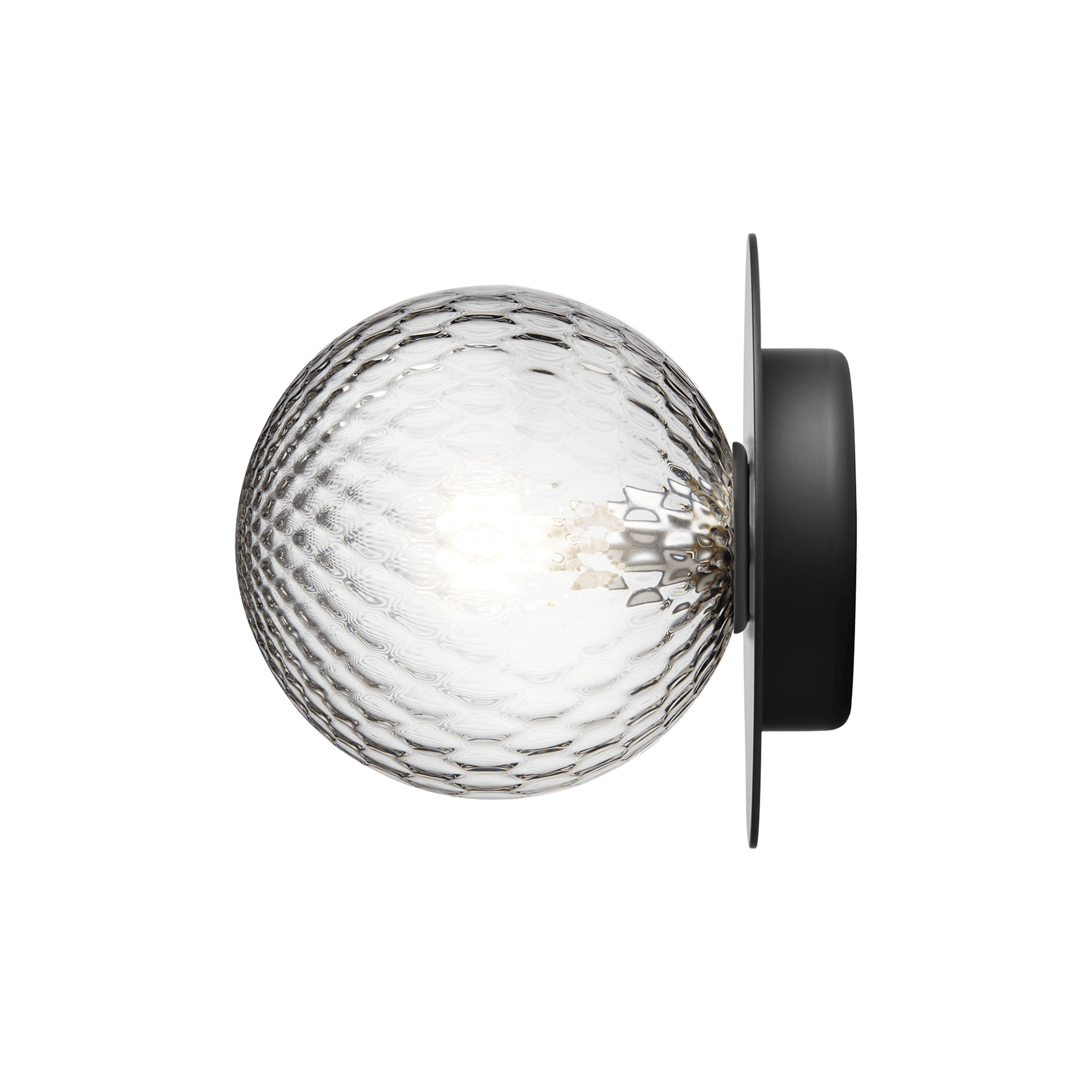 Nuura Liila 1 Vägg-/taklampa Black/Optic Clear Medium