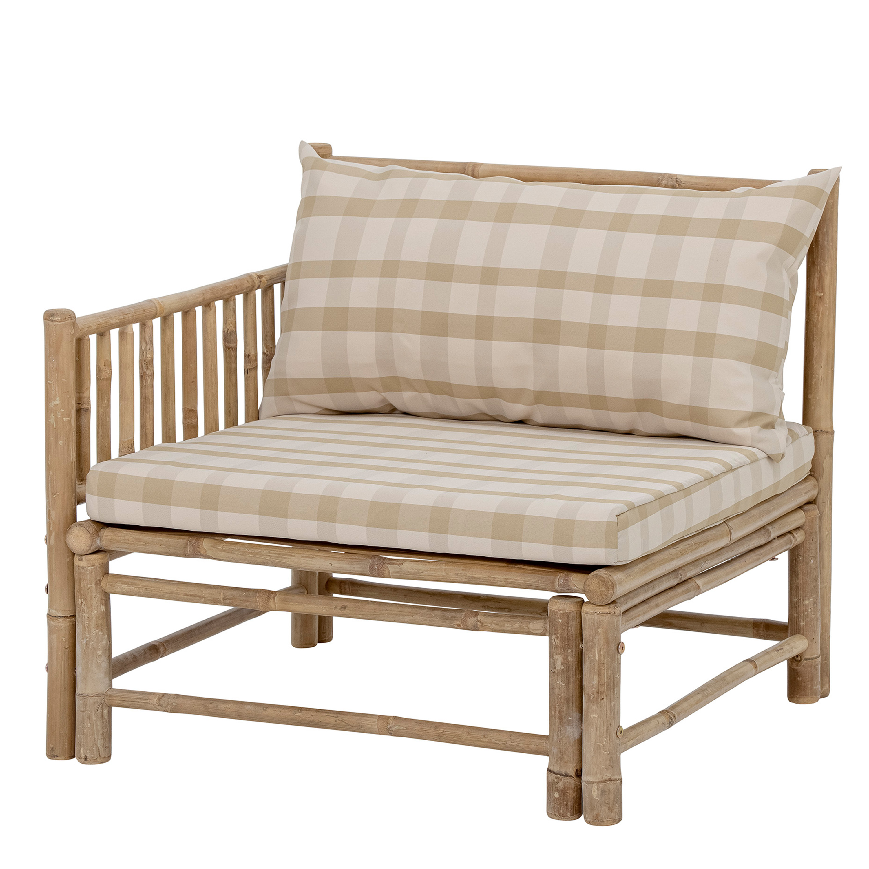 Bloomingville - Korfu Sofa Modul Hjørne Venstre Natur - Beige  - Utendørs Modulsofa