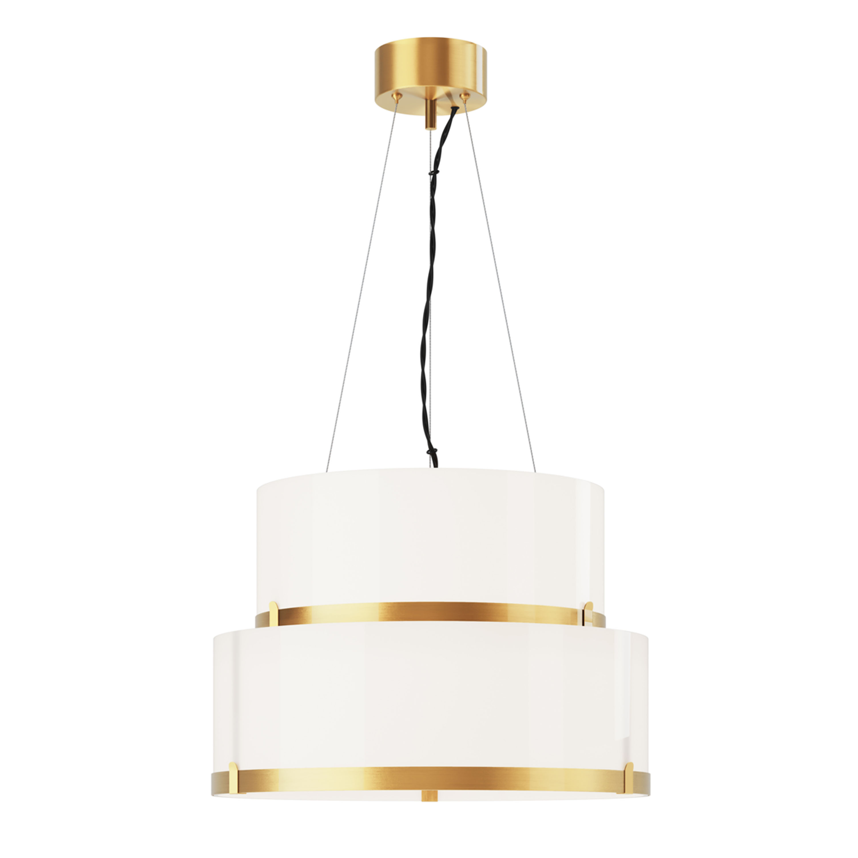 Marcel Taklampa Vit/Mässing Ø50