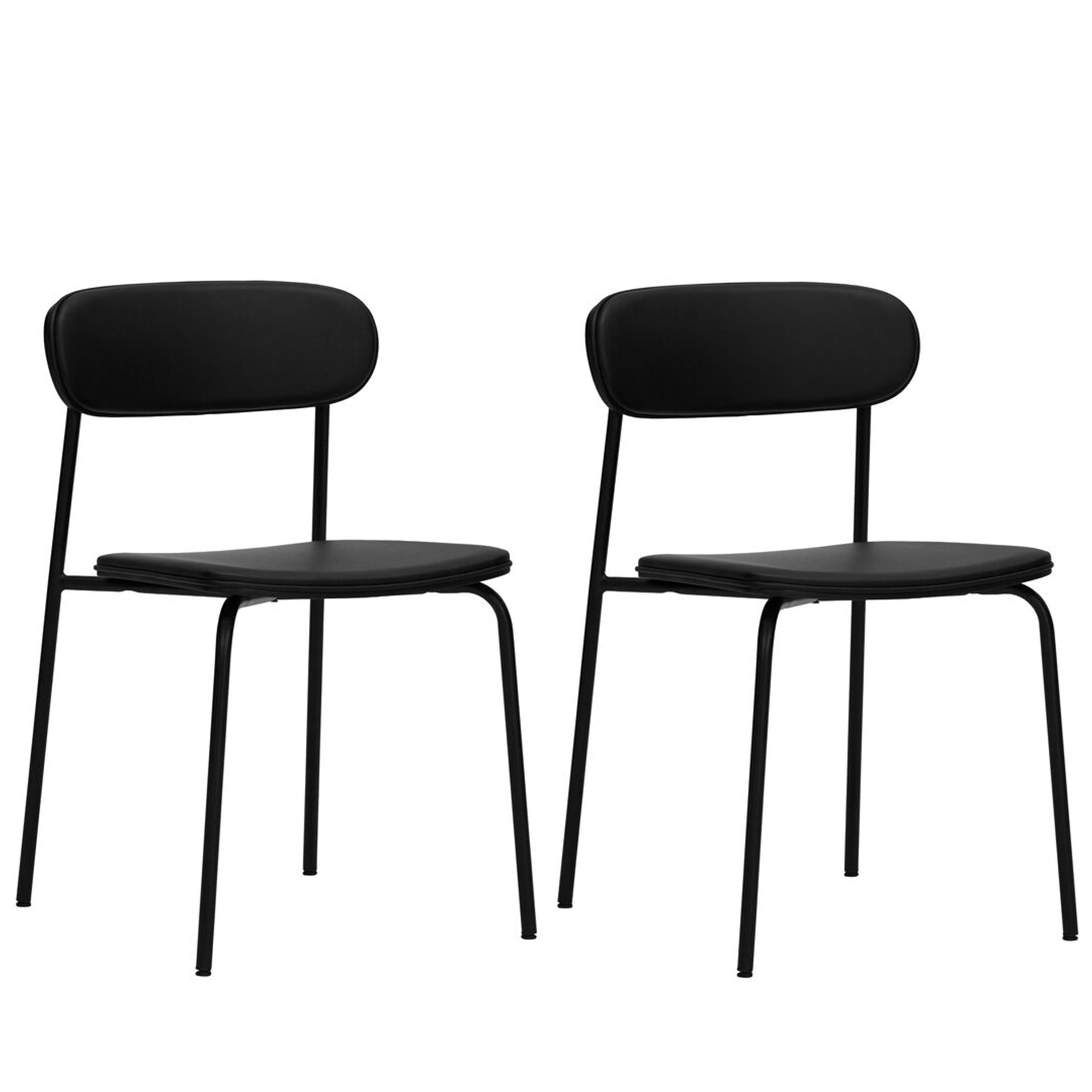 House Doctor Pova Essstuhl Schwarz 2-pack