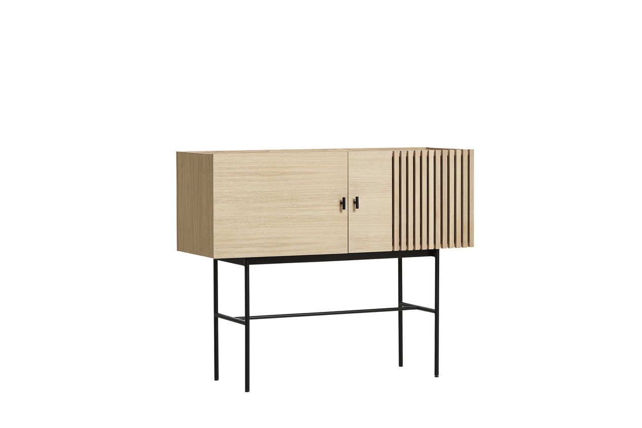 Array Sideboard White Oak/Black 120cm