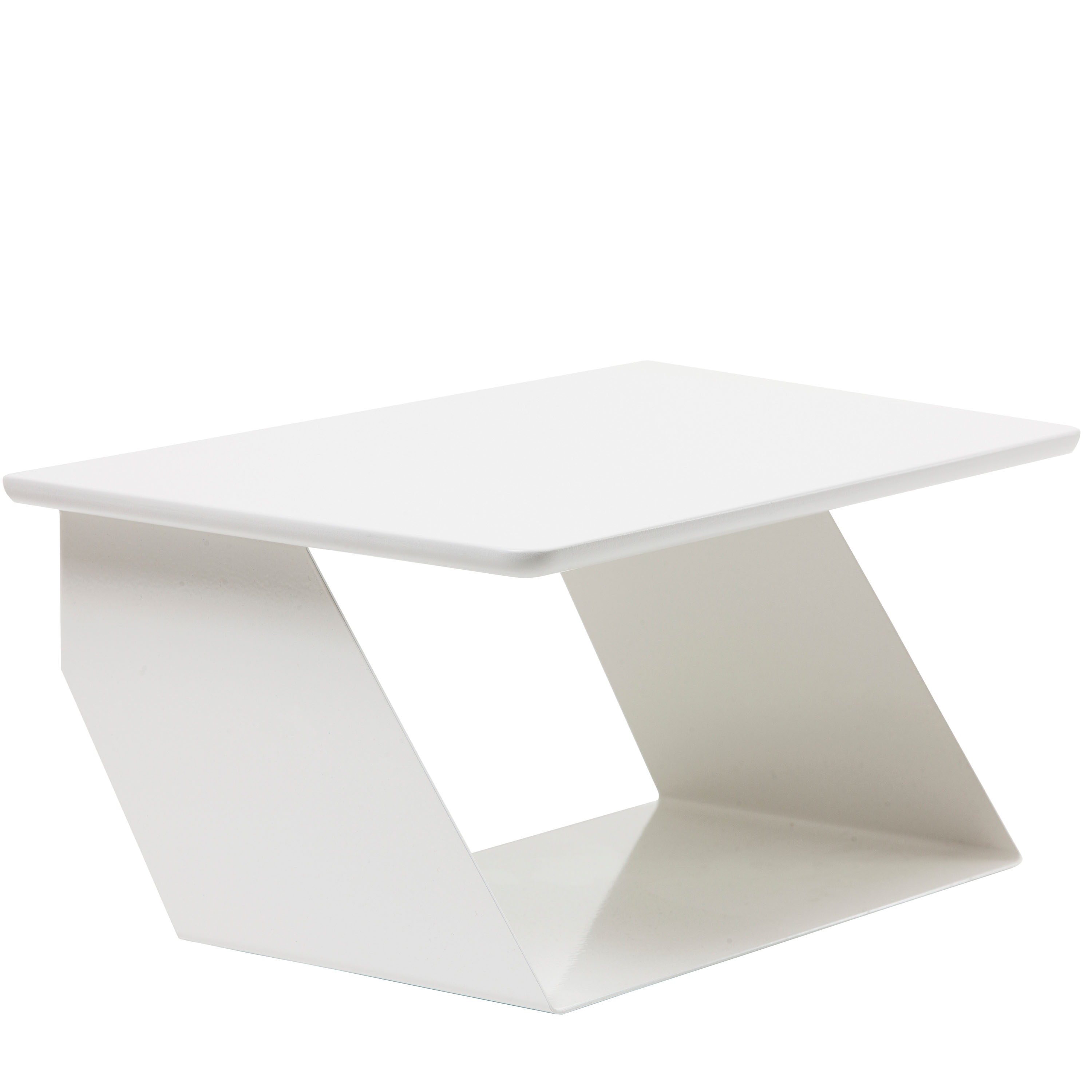 Edgy Bedside Table White 17x37