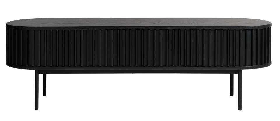 Nordic Home - Freja TV-Benk Black Oak 160cm - Svart  - TV-Benker