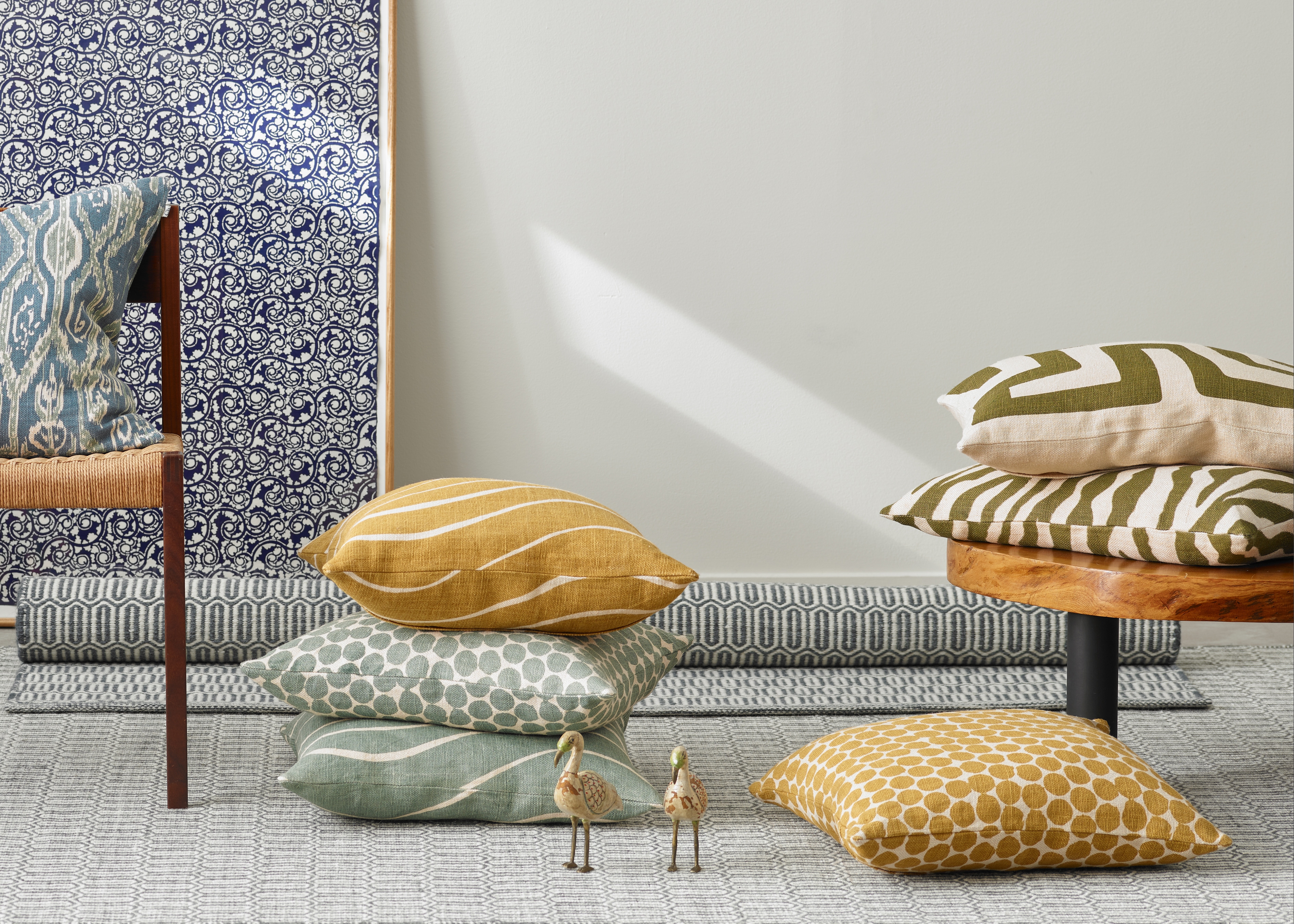 Chhatwal &amp; Jonsson Dot Ari Pellava tyynynpäällinen Spice Yellow 50x50