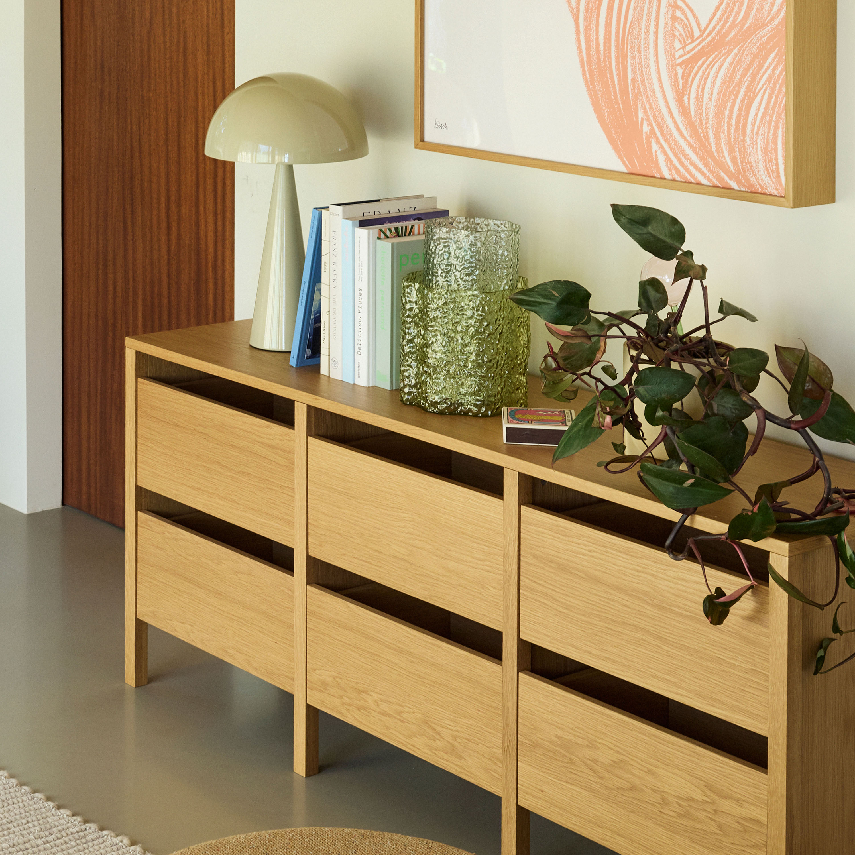 Hübsch Mush Tischlampe Sand Hoch 50cm