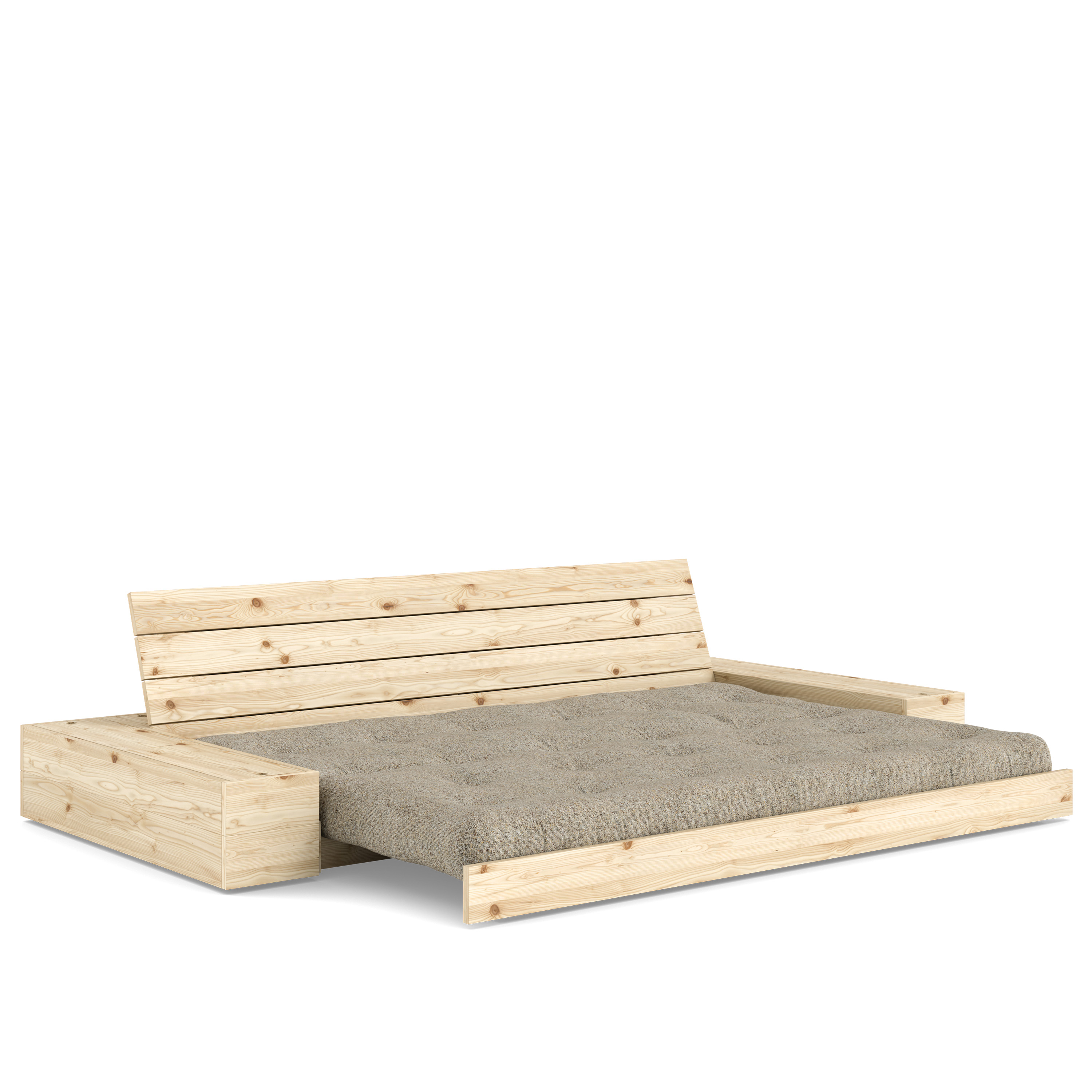 Karup Design Base Sidebox Bäddsoffa Clear Lacquered/Warm Sand
