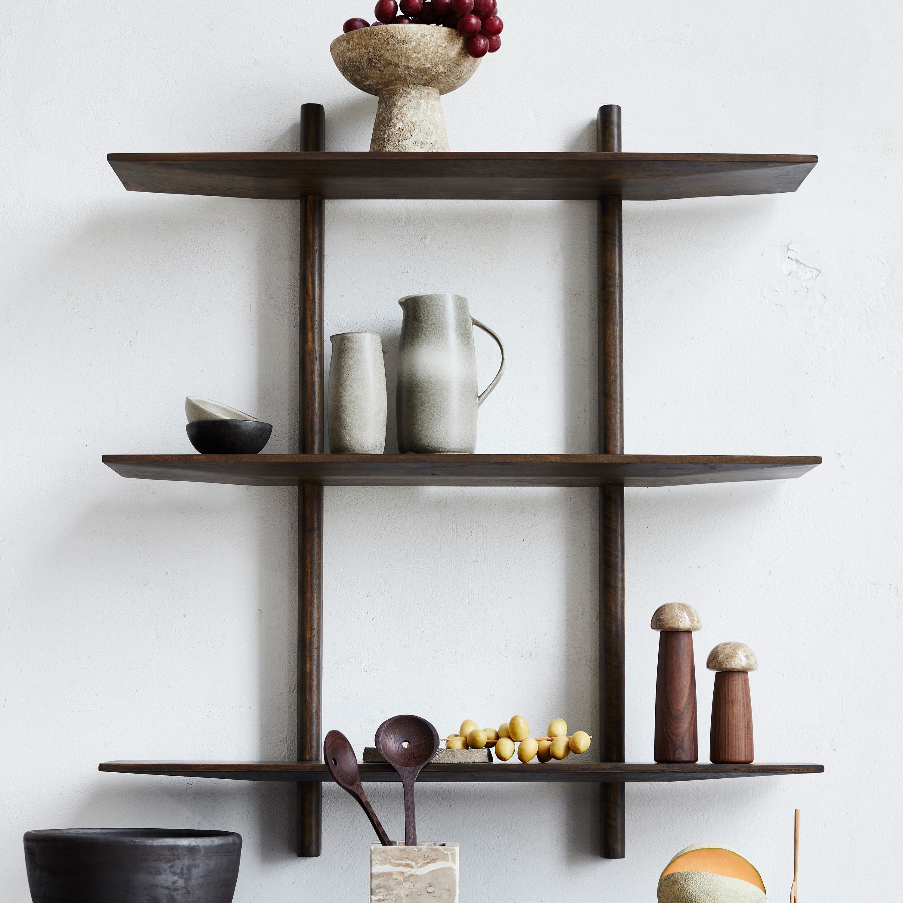 Muubs Noir Seinä­hylly Dark Oil Oak Large