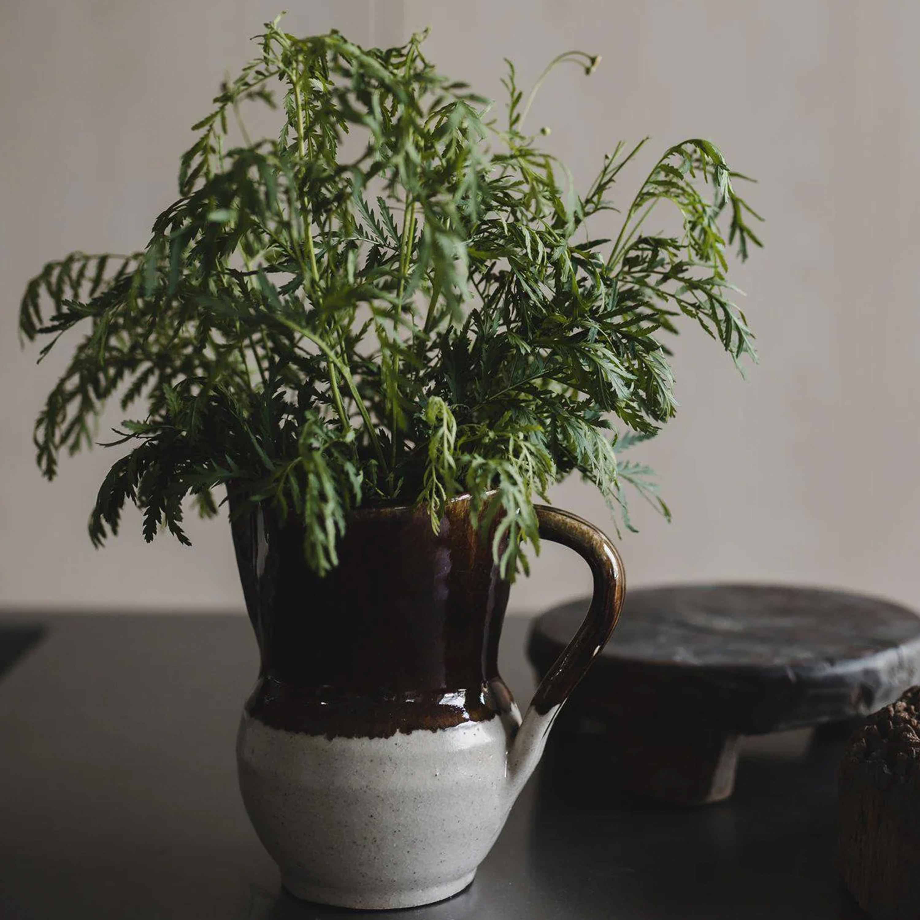 Jakobsdals Ombra Maljakko Ruskea/valkoinen