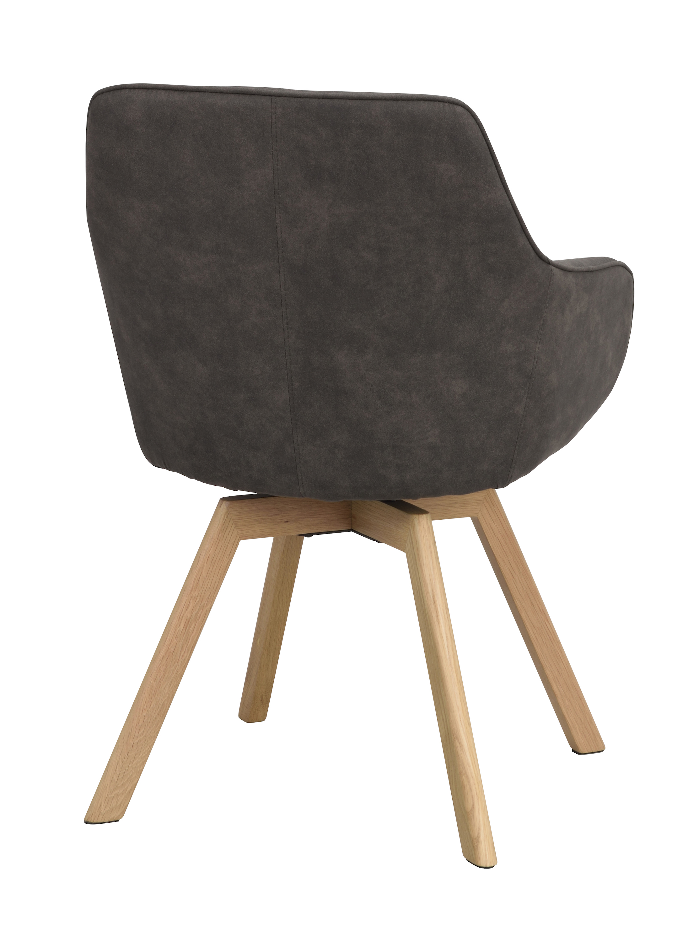 Rowico Home Alison Karmstol Mörkgrå Microfiber/Ek