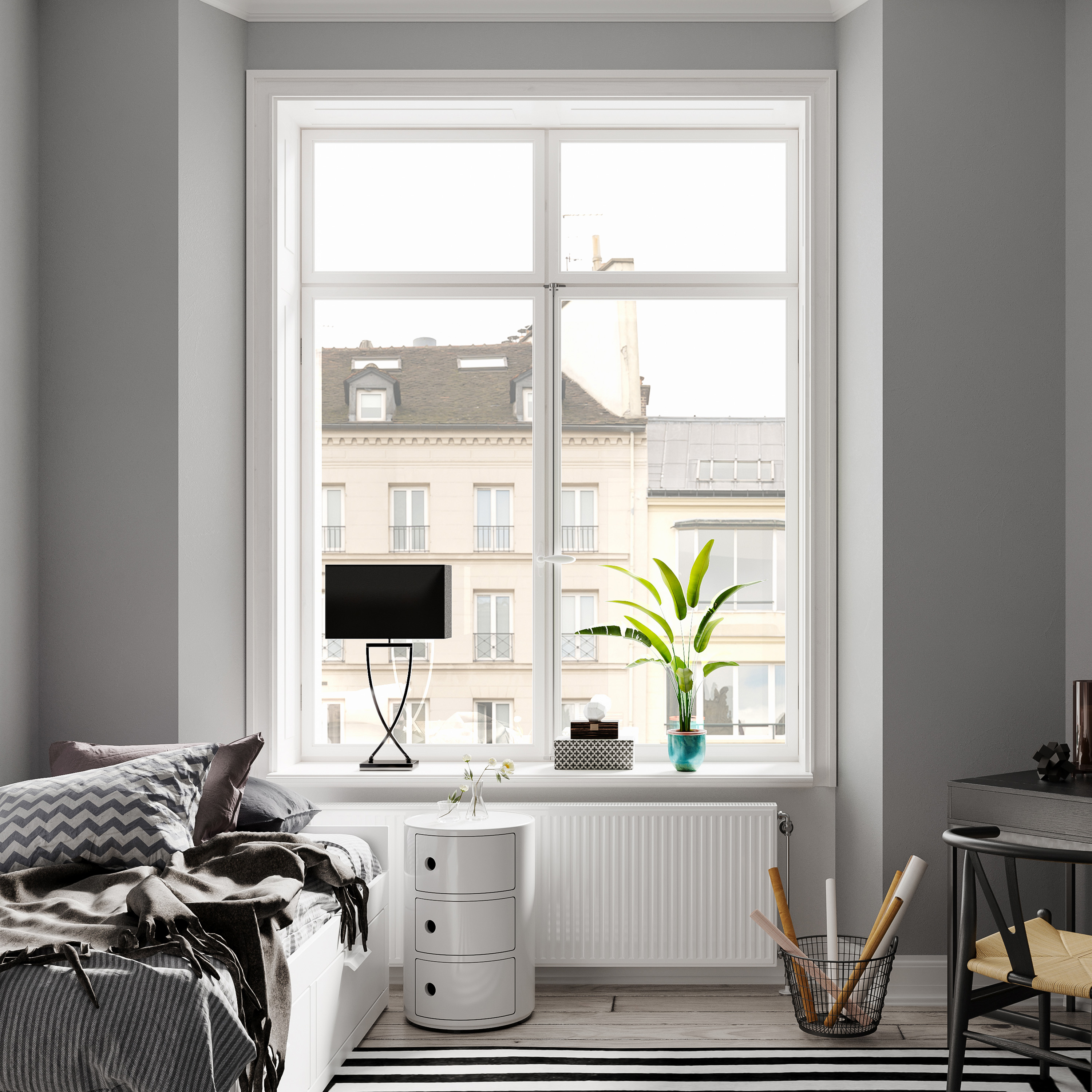 By Rydéns Omega Bordslampa Svartkrom 69cm