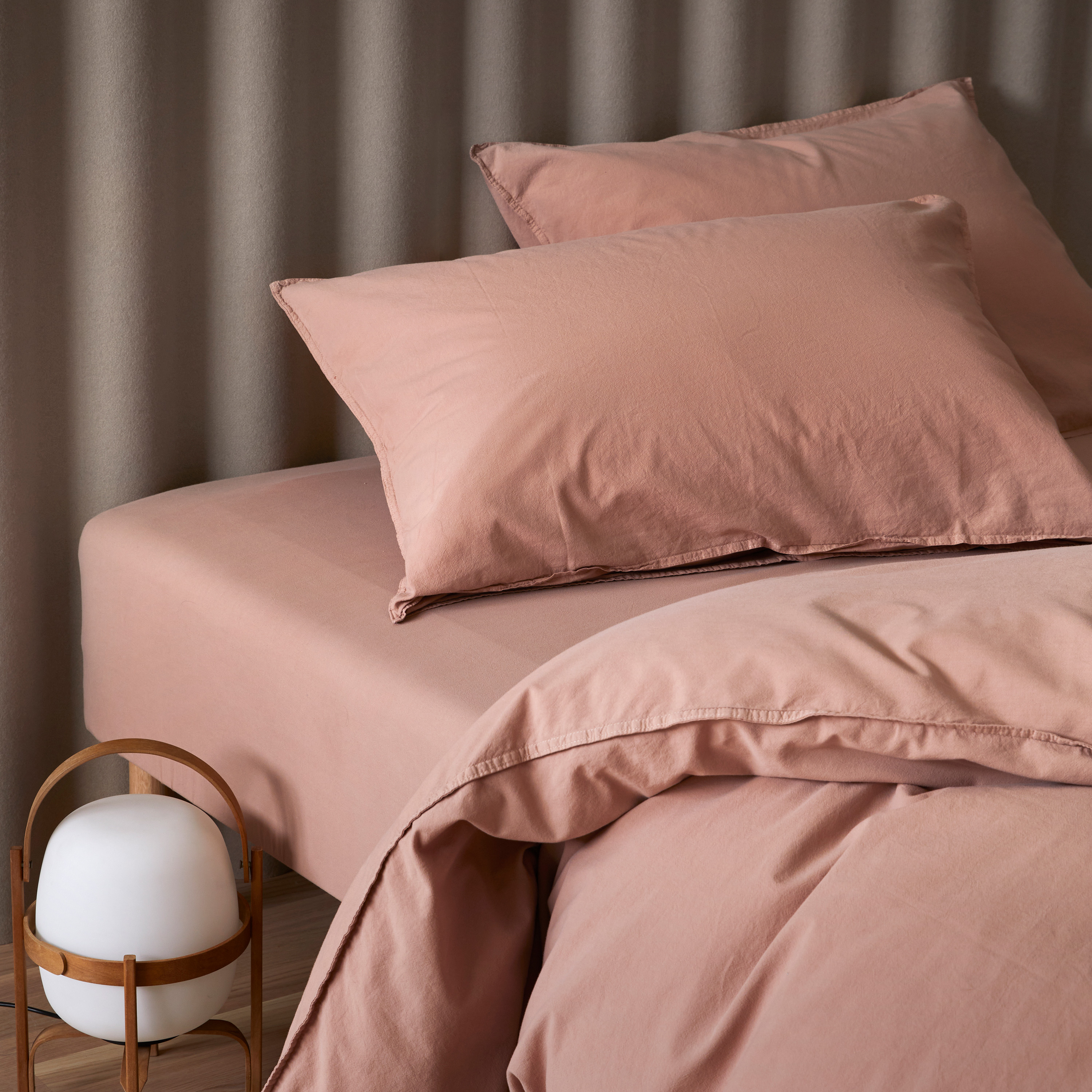 Høie Frøya Bettbezug-Set in Warmrosa 150x210/50x60