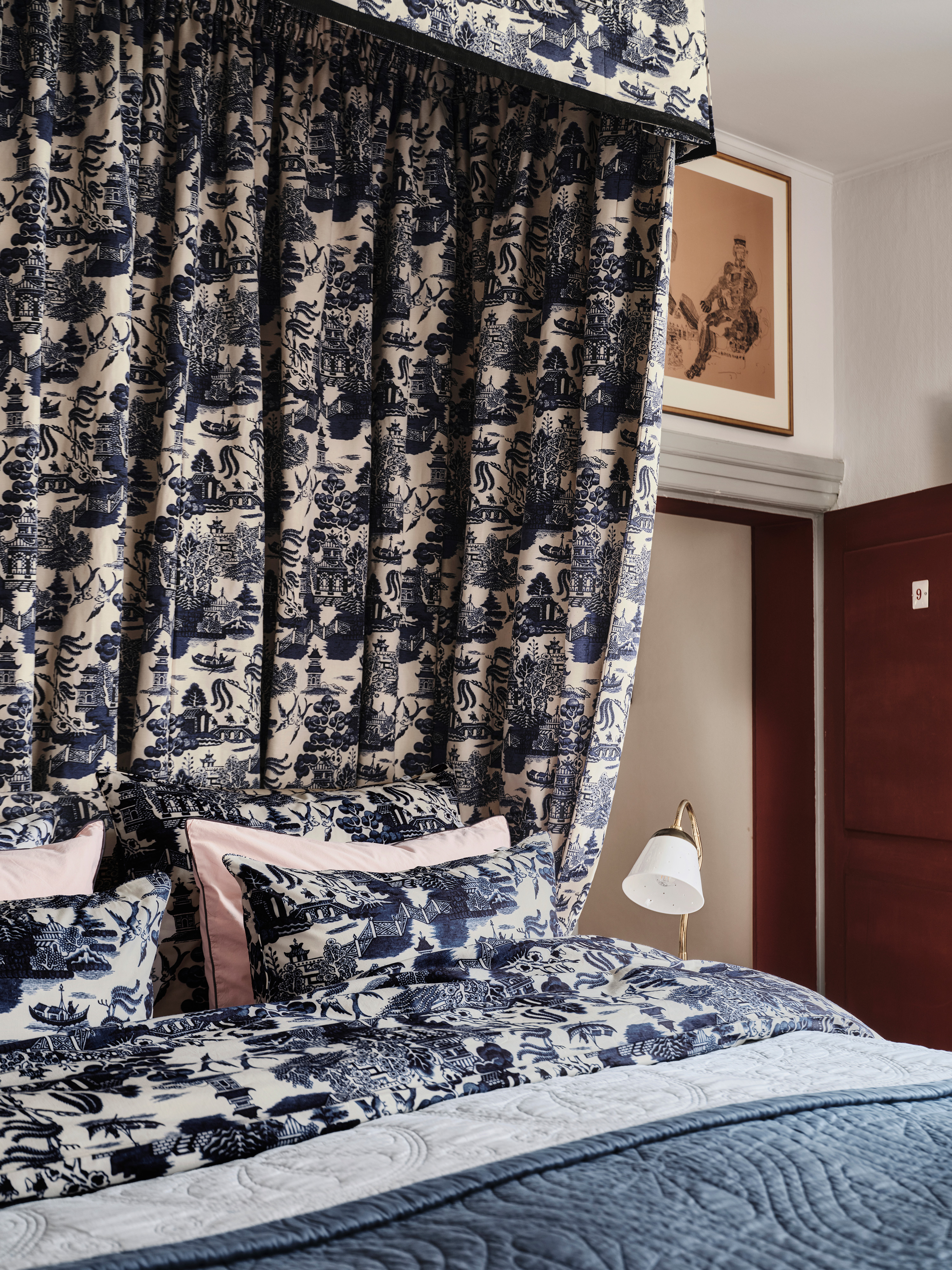 Mille Notti Willow Kissenbezug BIO Blau 50x90