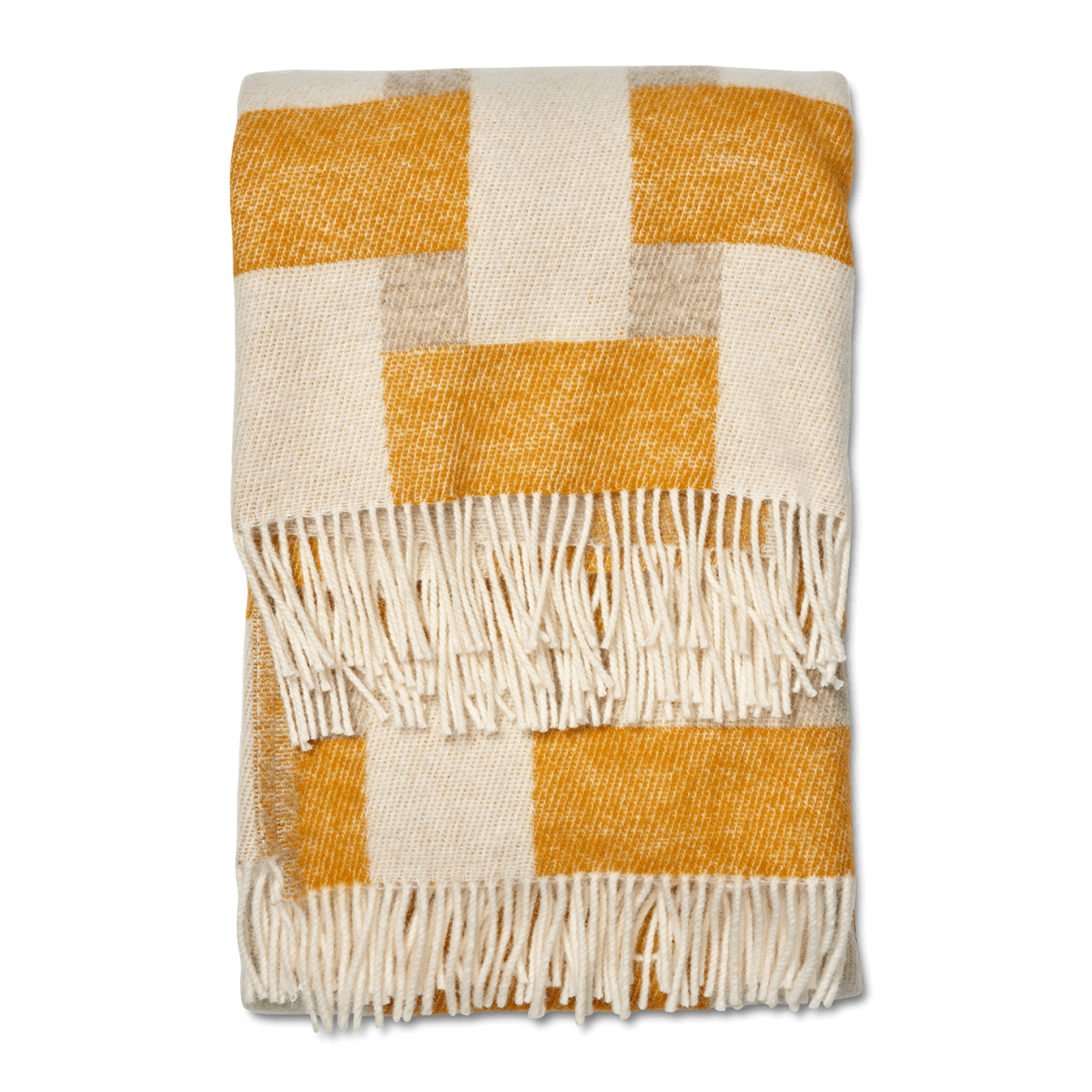 Weave Ullpläd Gul