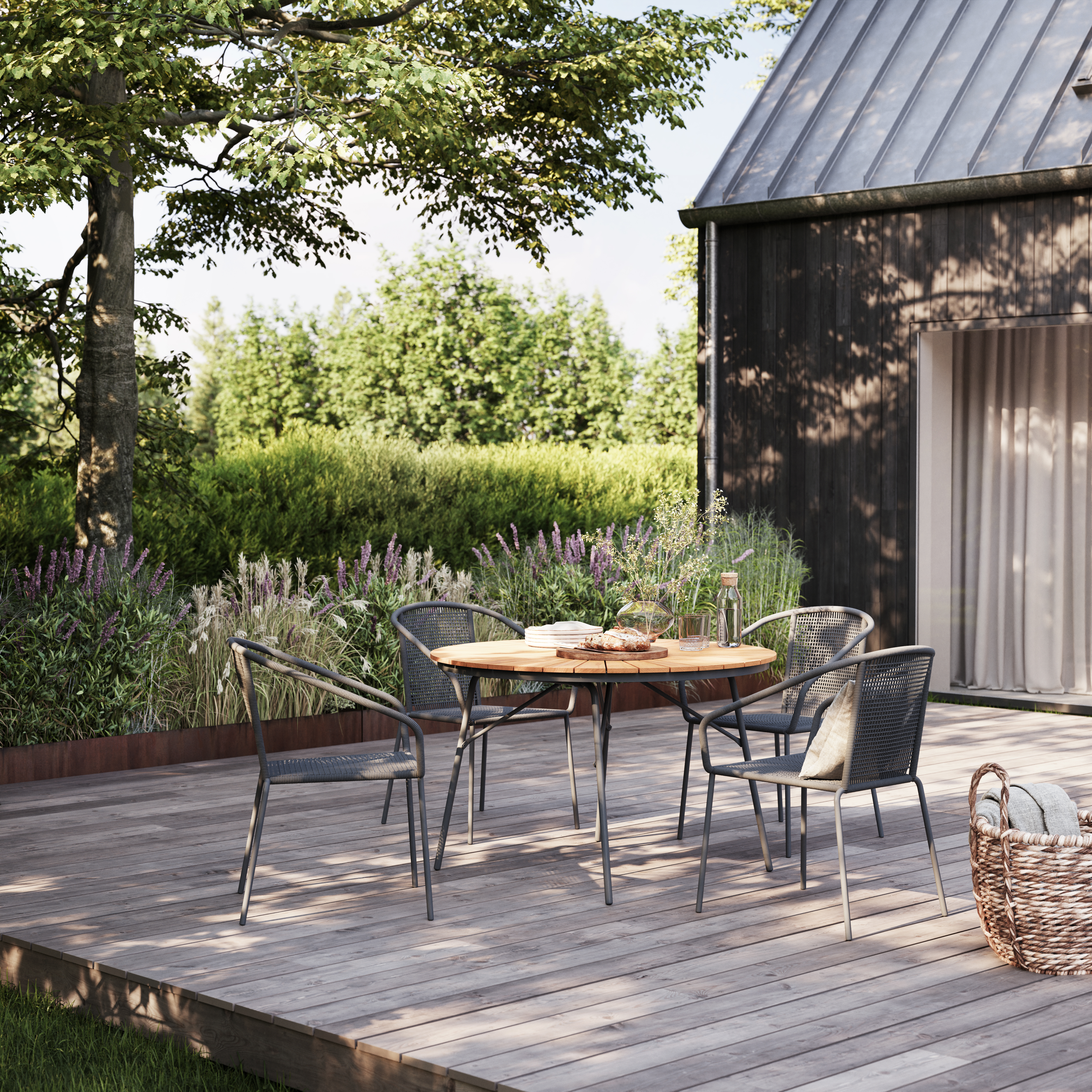 Cinas Ellen Ruokapöytä Antrasiitti Ø110