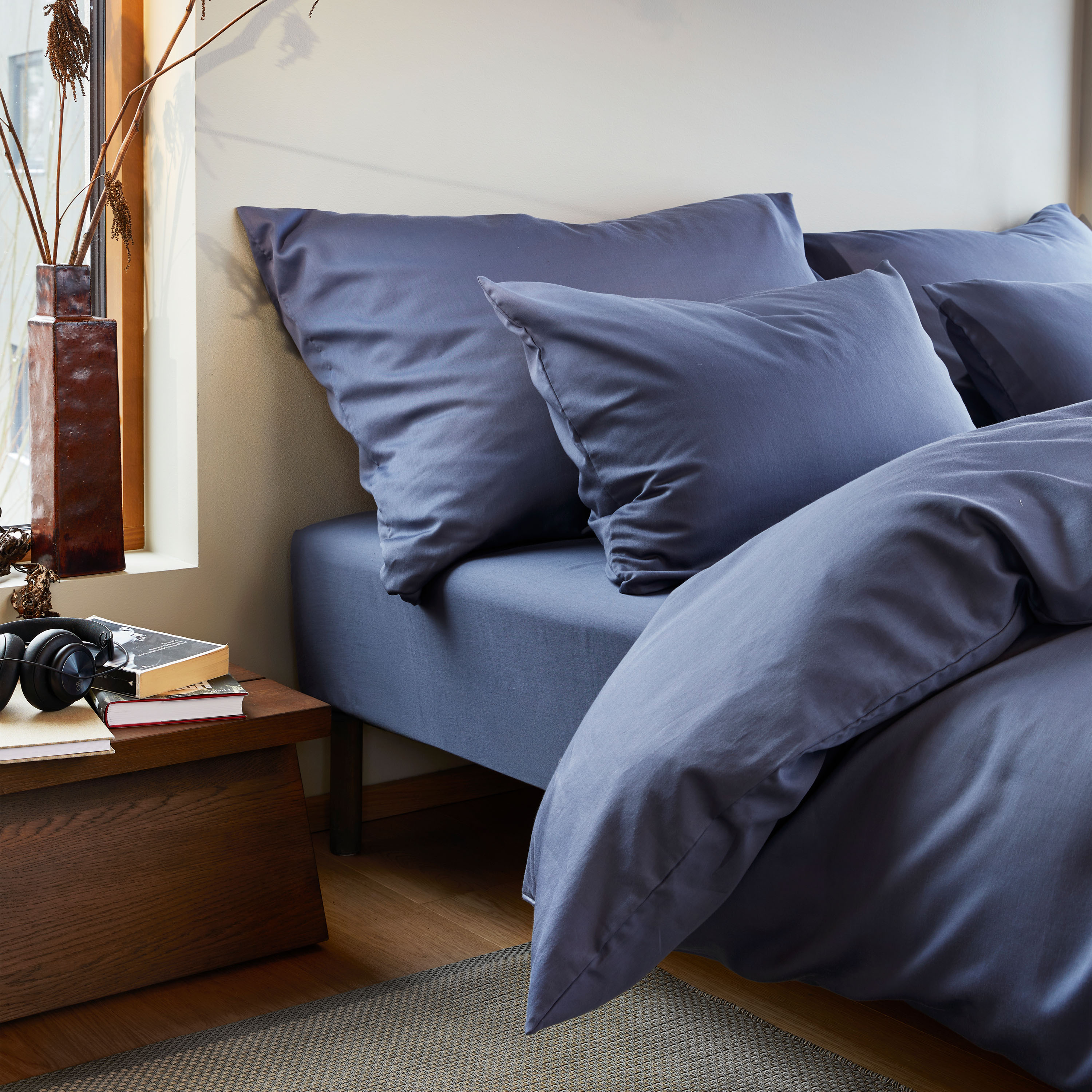 Høie Harmoni Formsytt Lakan Denimblå 180x200