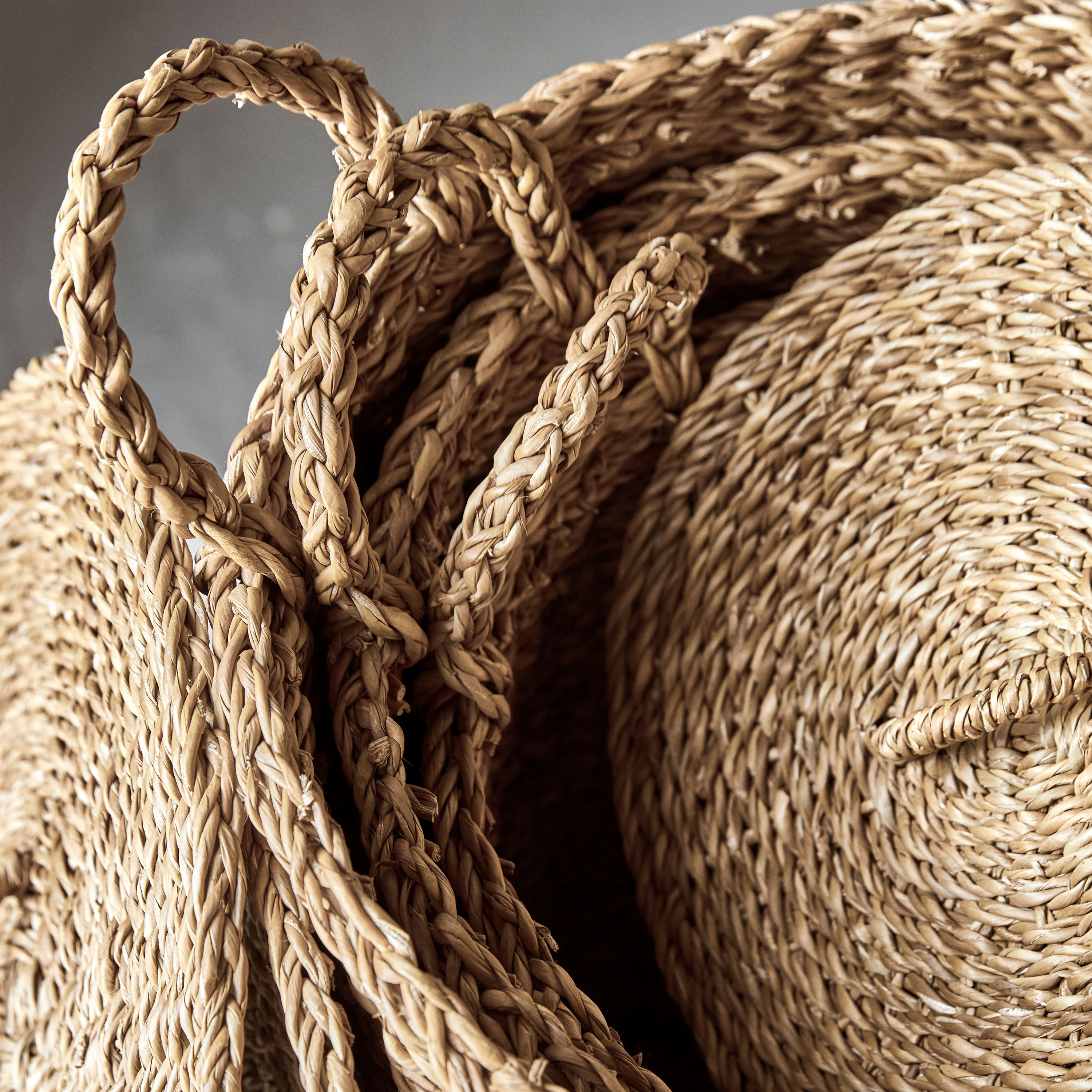 Meraki Round Säilytyskori Nature 3‑pack