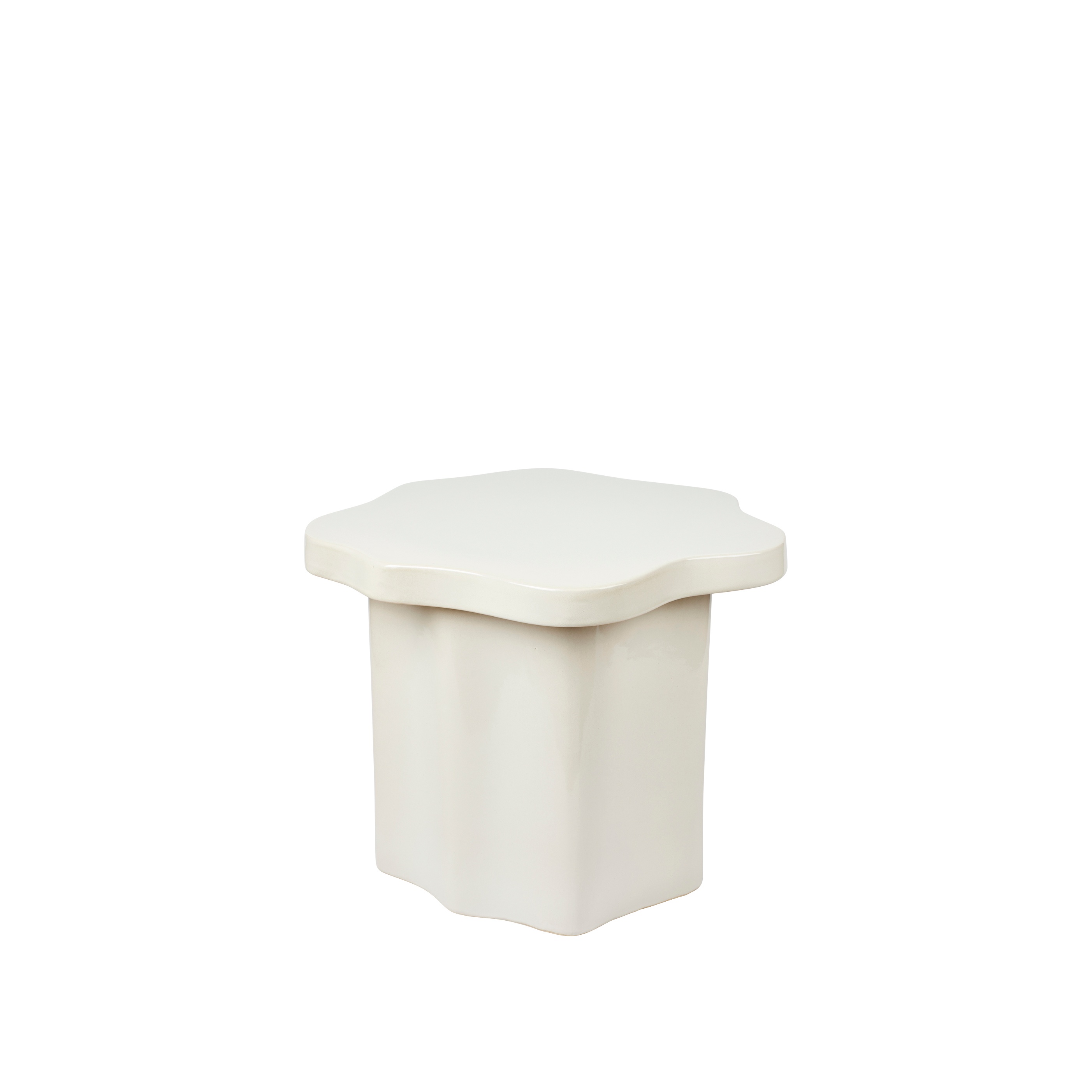 Broste Copenhagen - Sonja Seitentisch Off White 46cm - Weiß - Beistelltisch