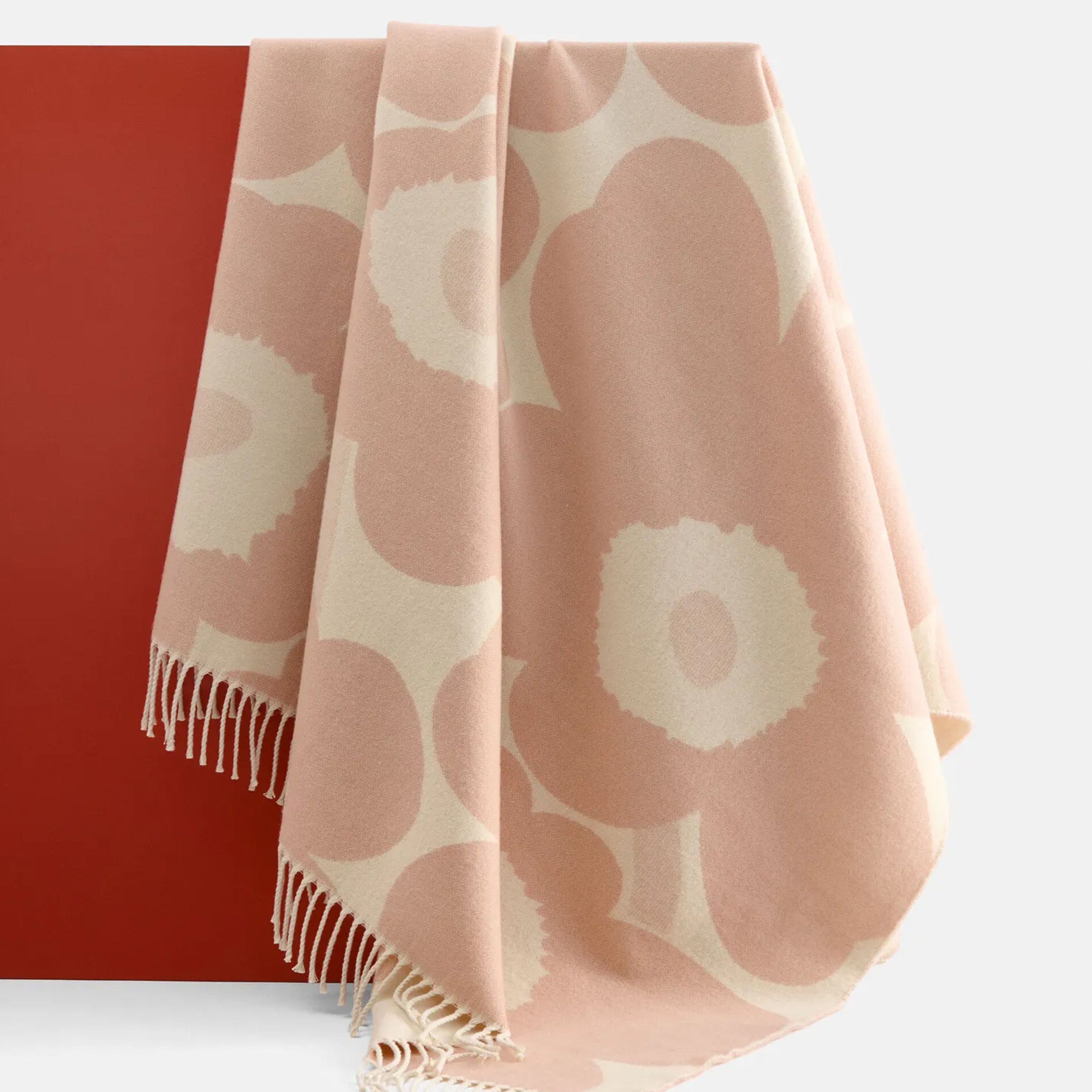 Marimekko Unikko Decke Off White/Rosa 130x180