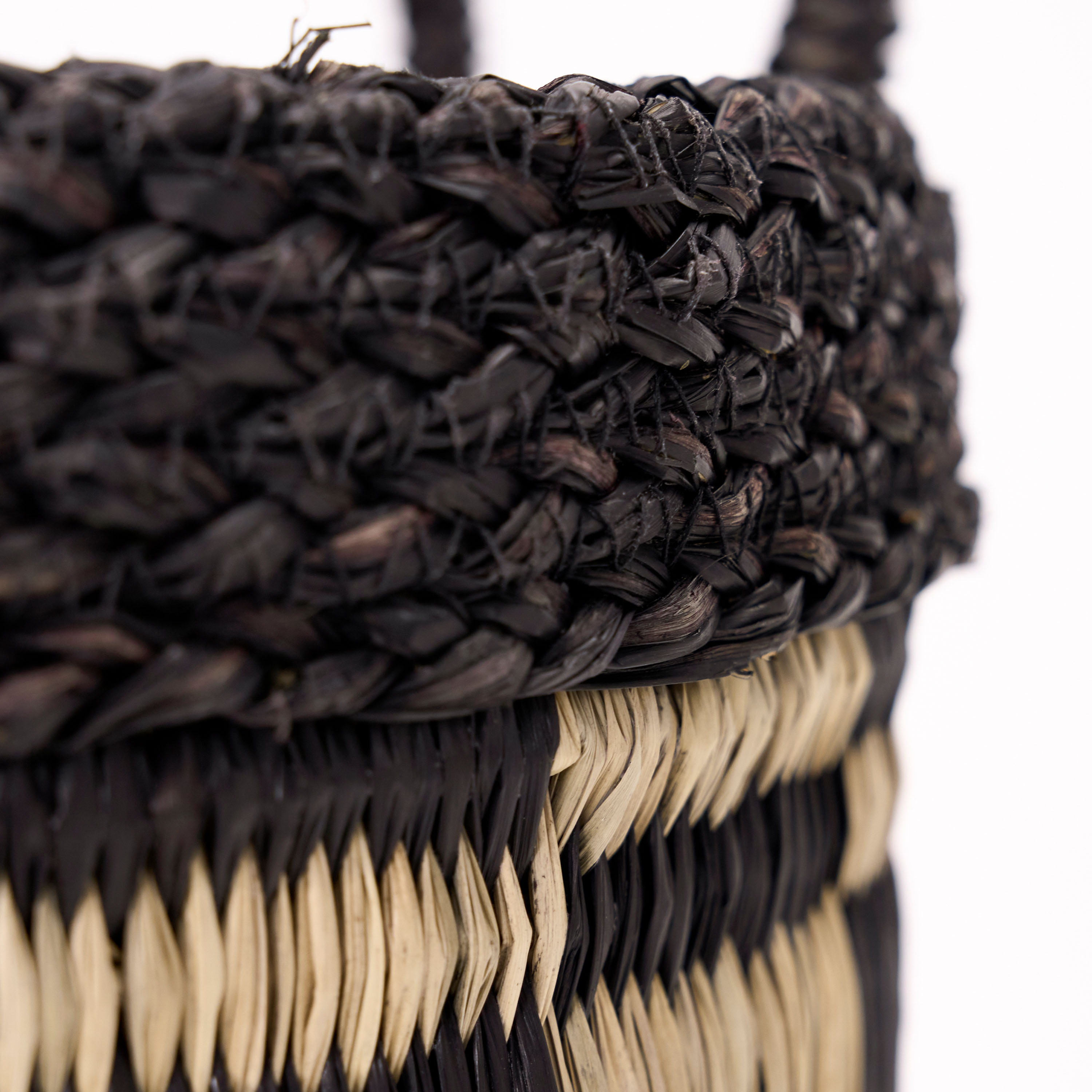 House Doctor Basked Kurv Svart/Natur 3-pack