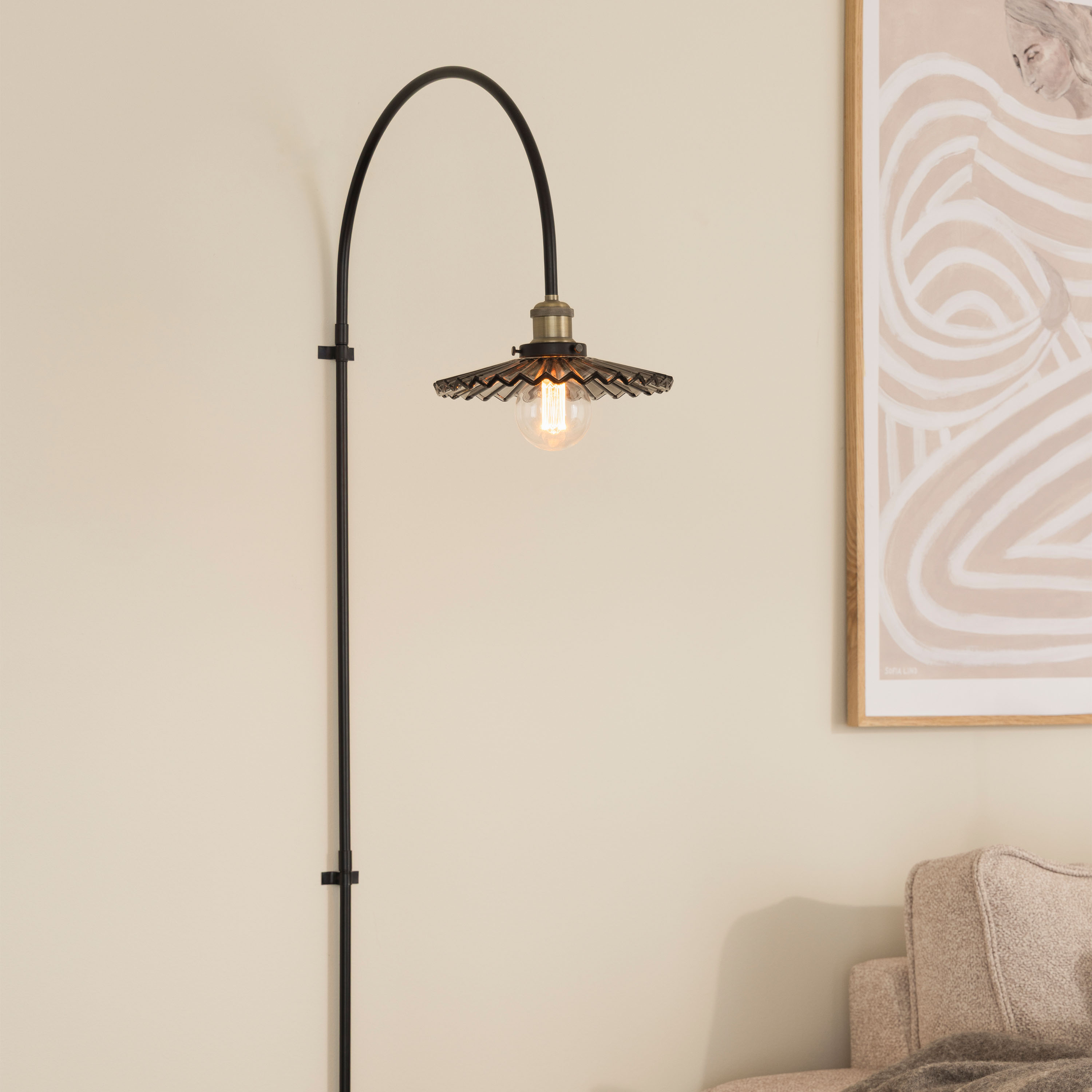 Globen Lighting Cobbler Wandleuchte Rauch 75cm