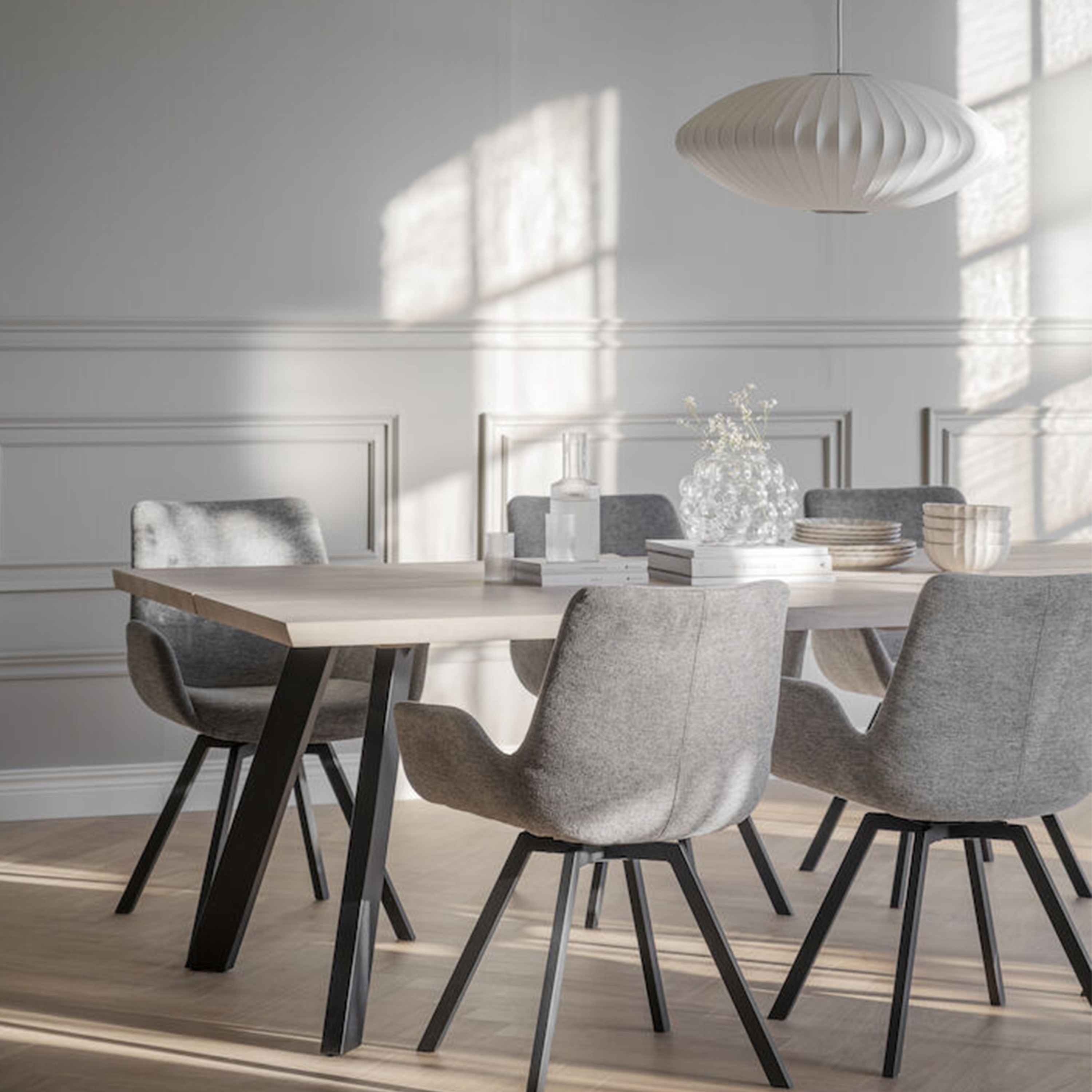 Rowico Home Fred Esstisch Weiß pigmentiert 240cm