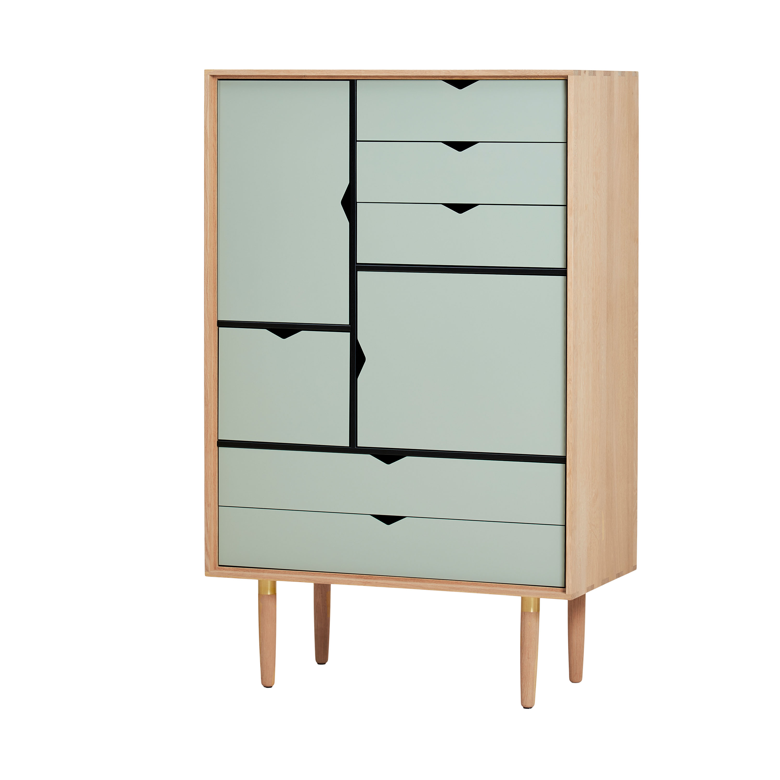 Andersen Furniture S5 Kaappi Saippuakäsitelty Tammi/Ocean Grey 83x132