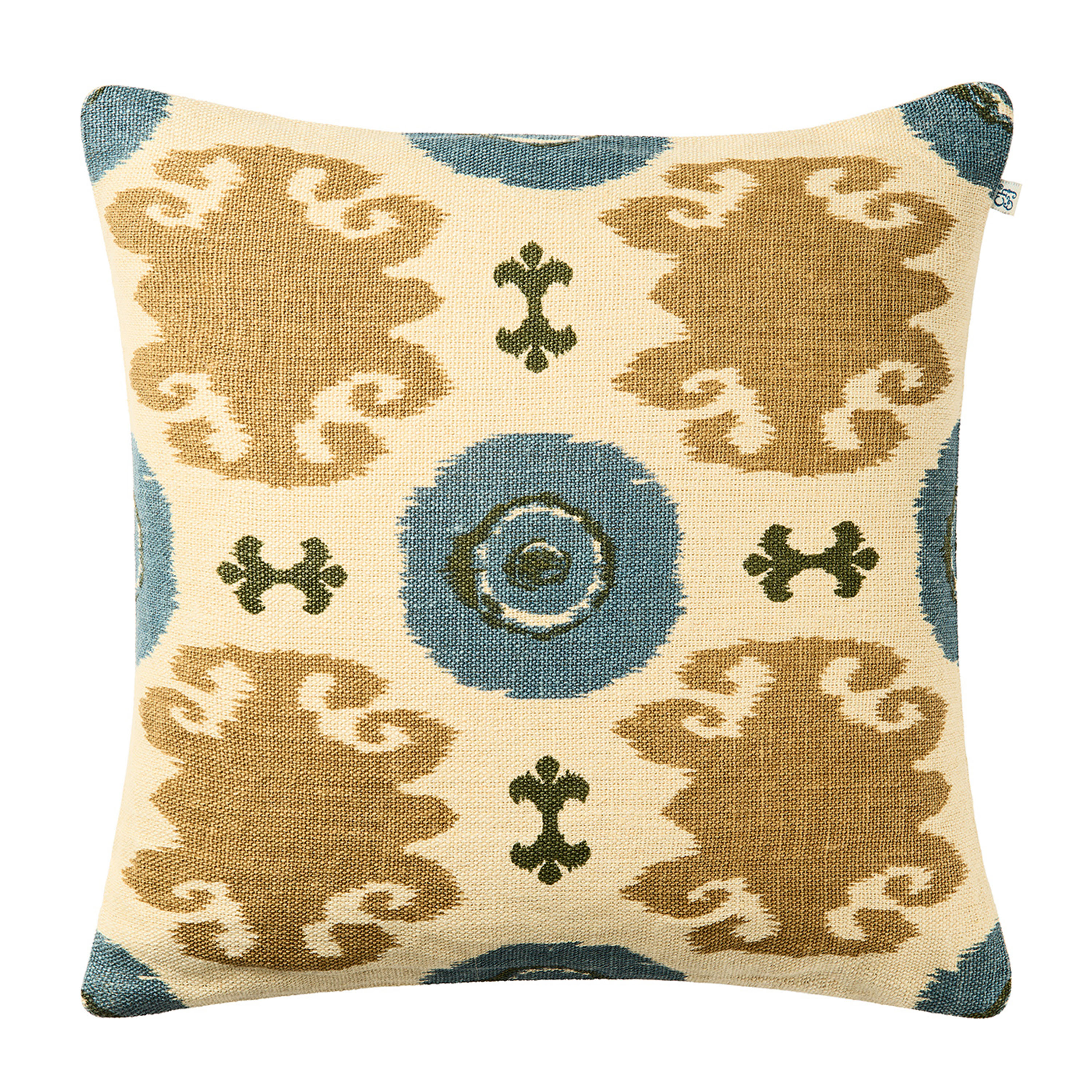 Mahal Tyynyliina Khaki/Heaven Blue/Cactus Green 50x50