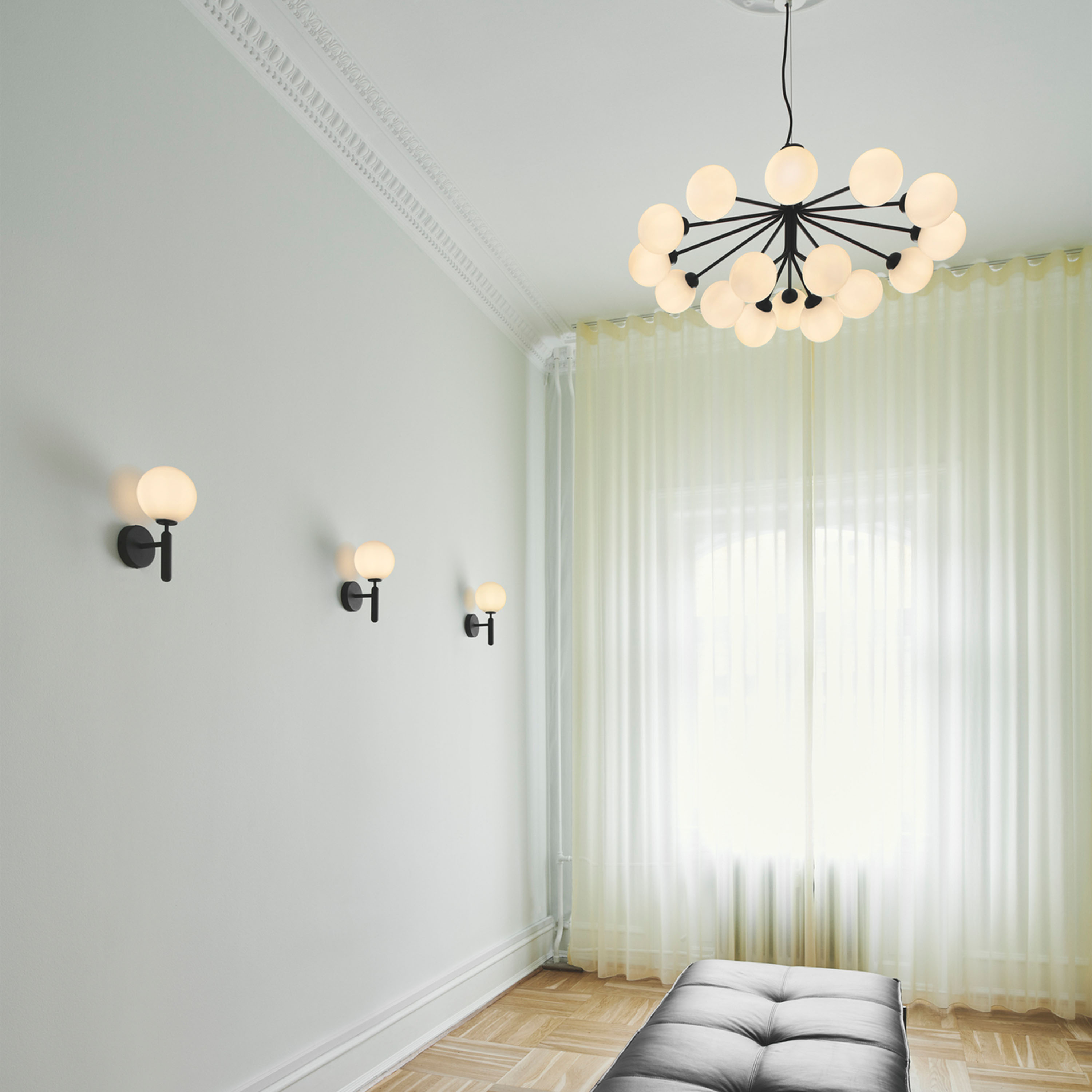 Nuura Miira Vägglampa Rock Grey/Opal