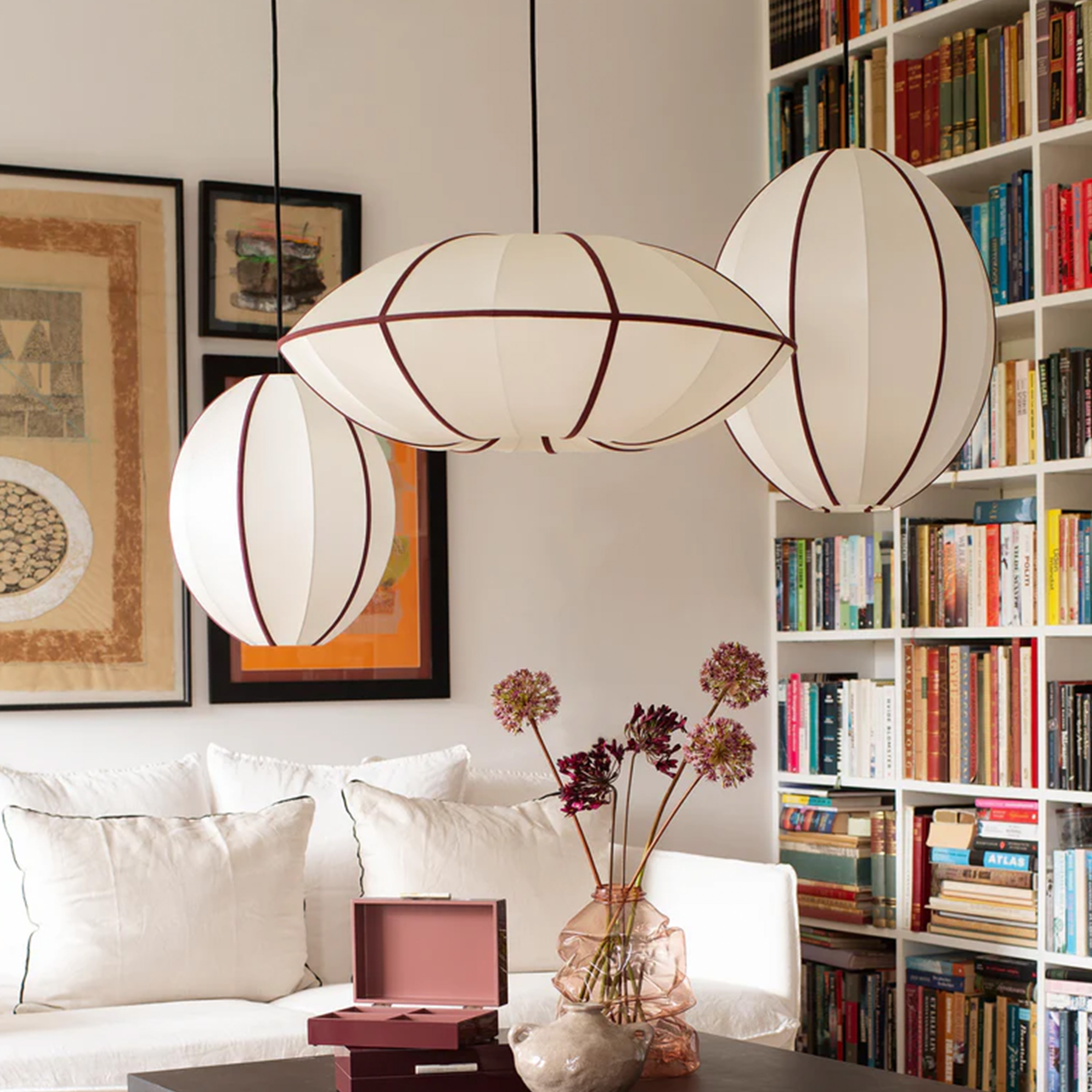 Oi Soi Oi UFO Lampenschirm Offwhite/Bordeaux