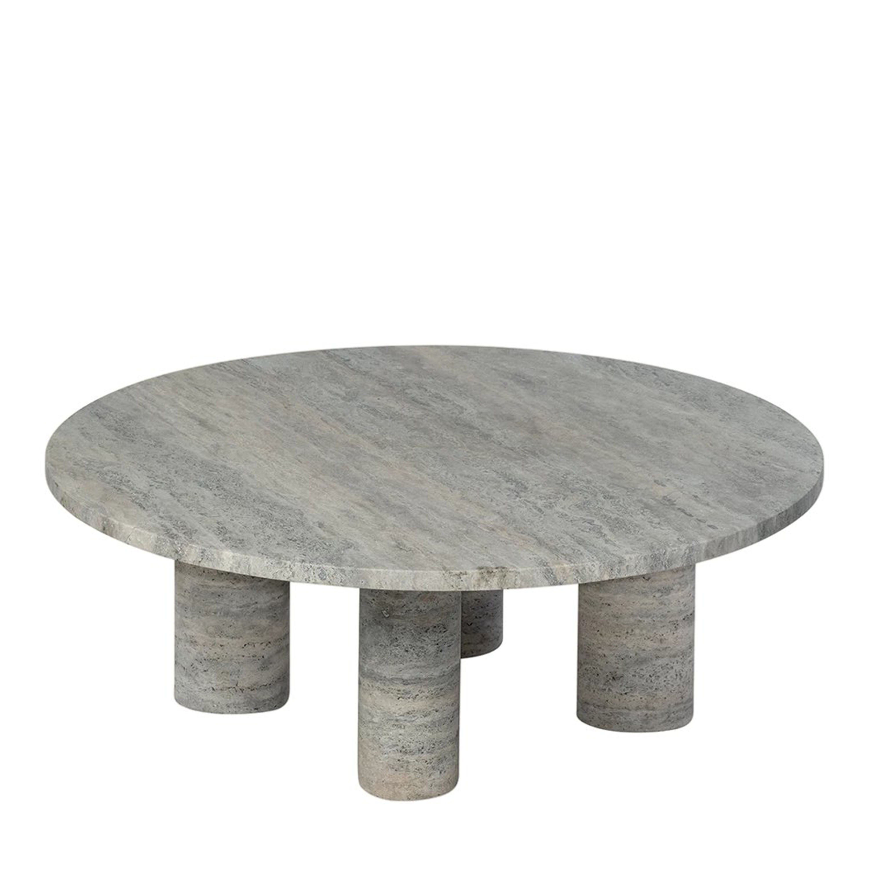 Blomus Volos Sofabord Sølv Travertin Ø75