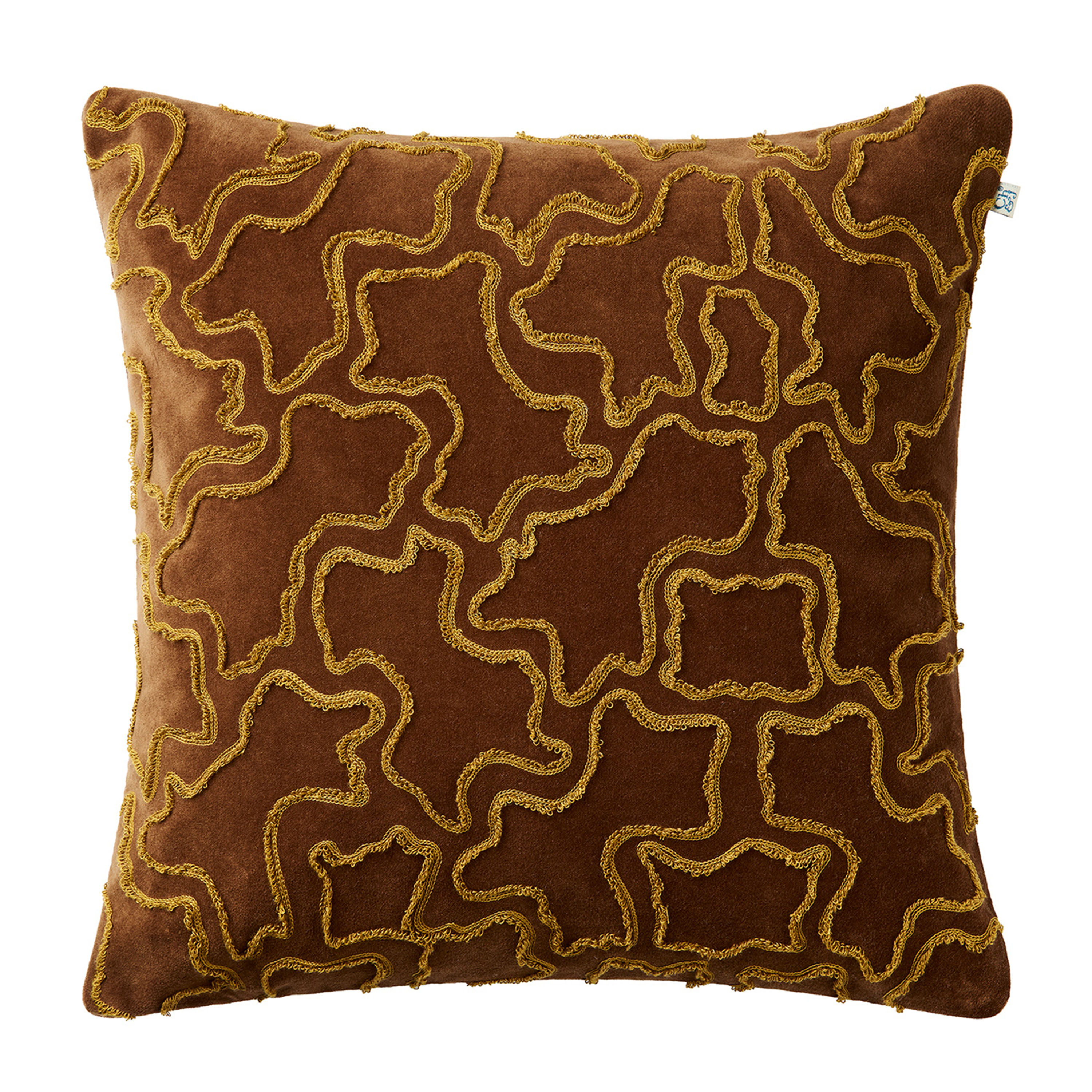 Ganga Tyynyliina Cognac/Masala Yellow 50x50
