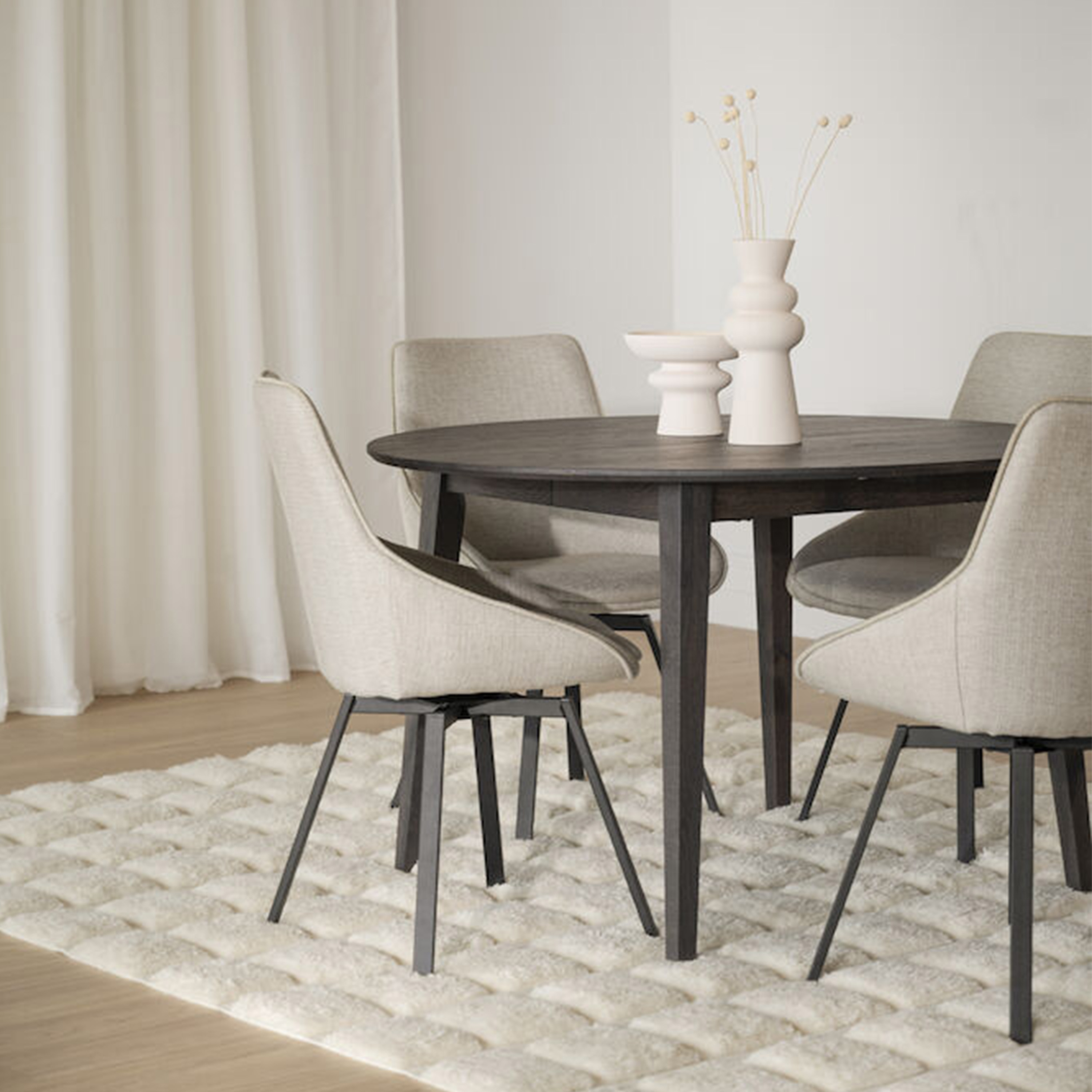 Rowico Home Filippa Esstisch Braun Ø120/165cm