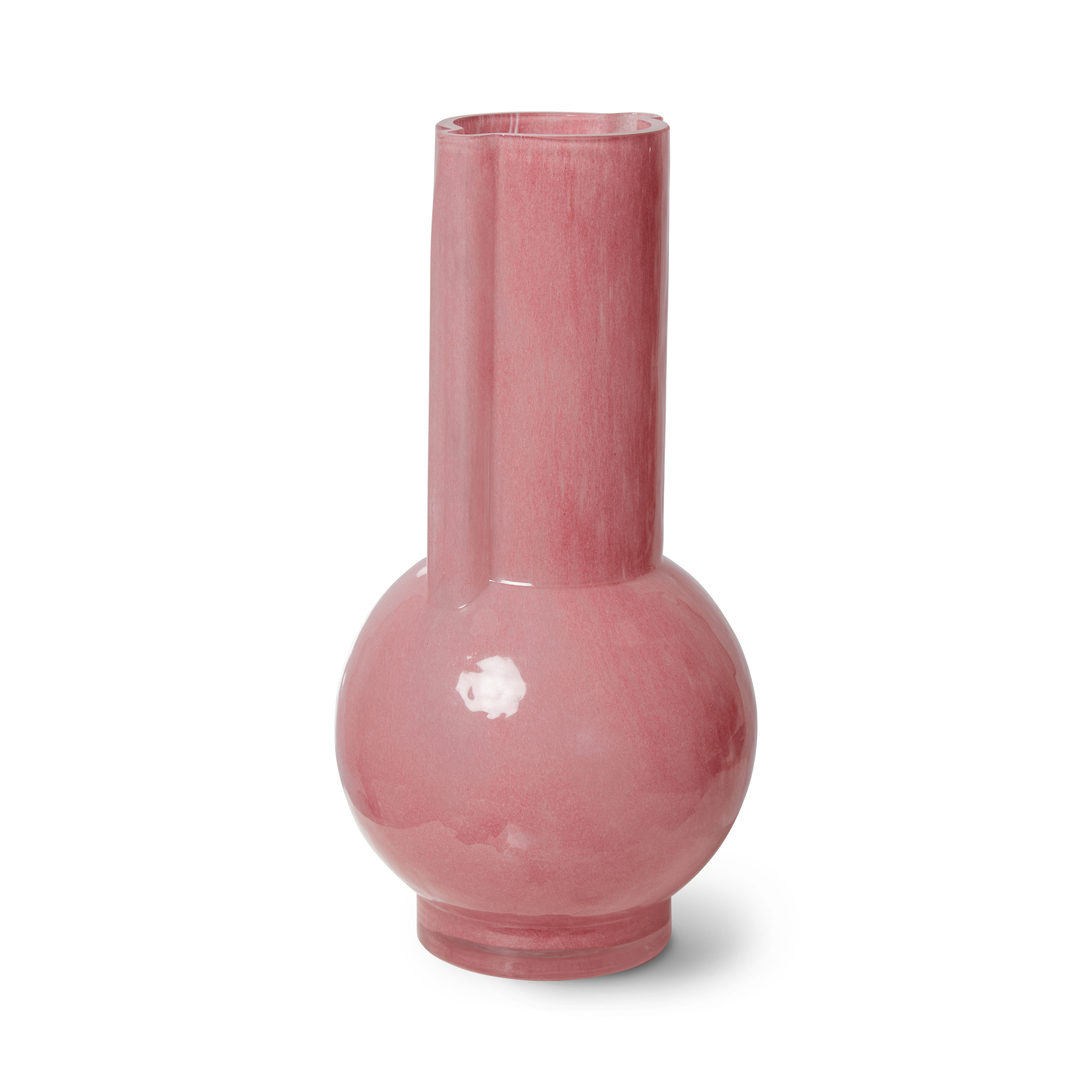 HKliving Glass Vas Flamingo Pink