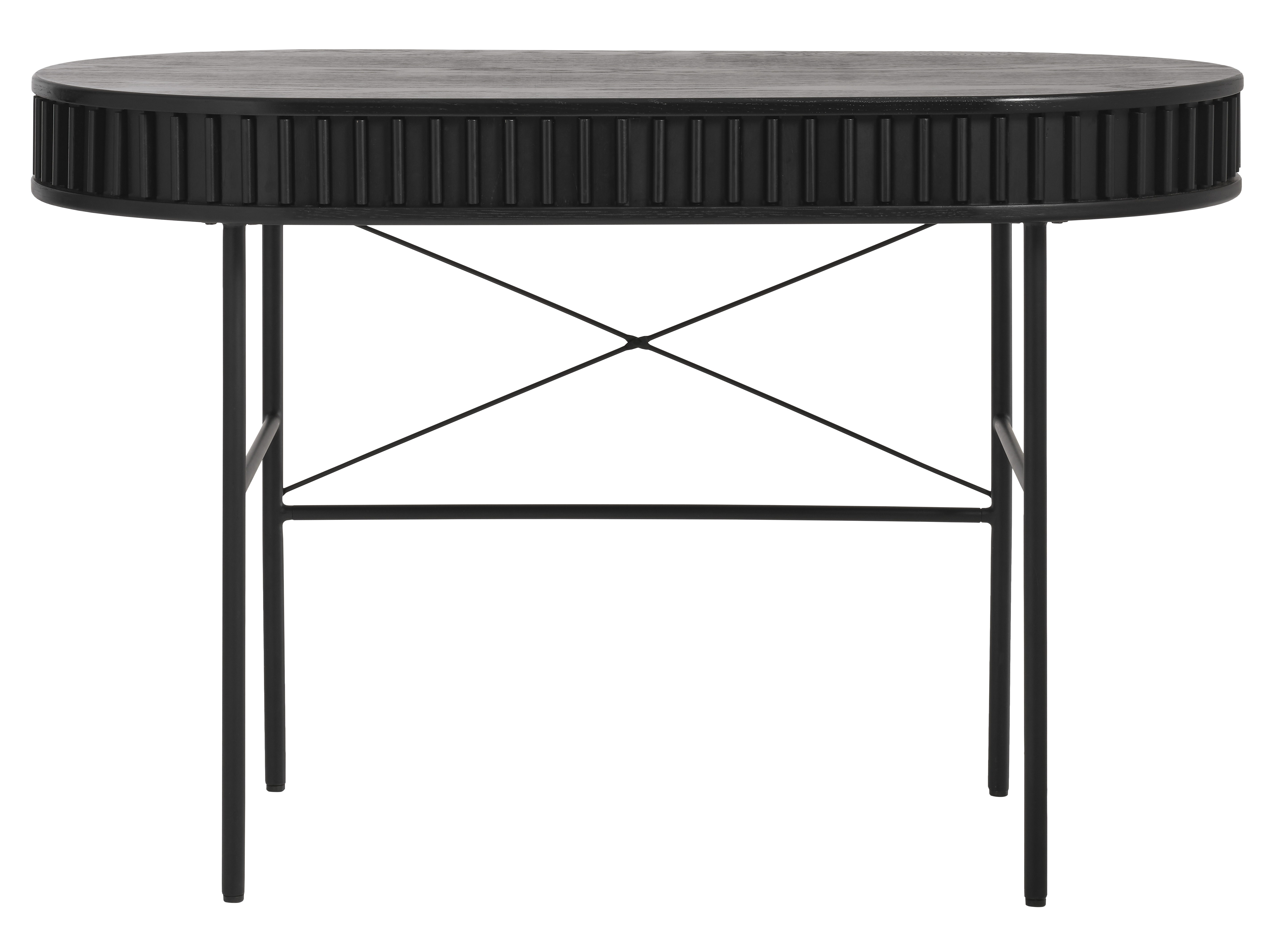 Nordic Home - Freja Työpöytä Black Oak 120cm Musta - Kirjoituspöydät